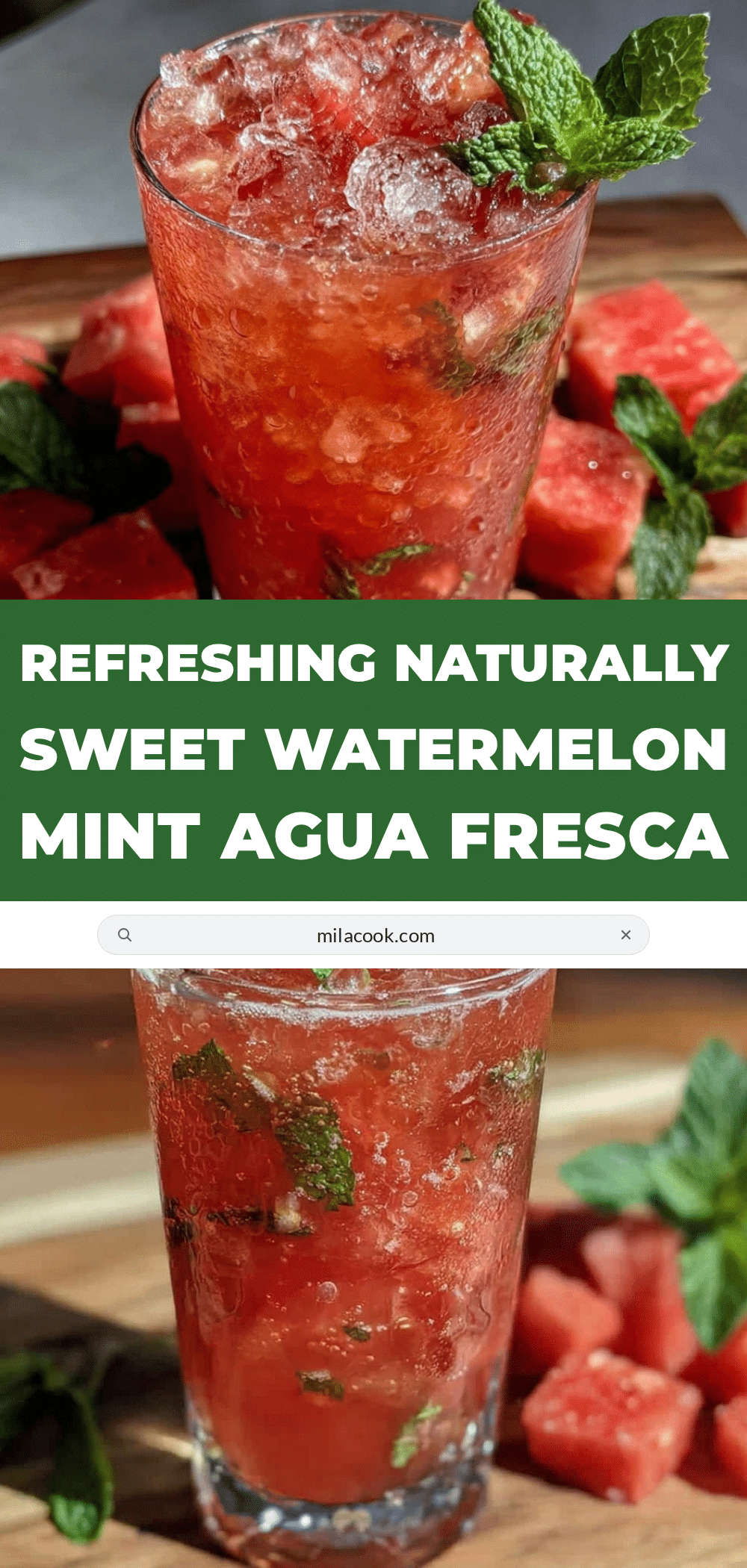 fresh watermelon mint agua fresca recipe