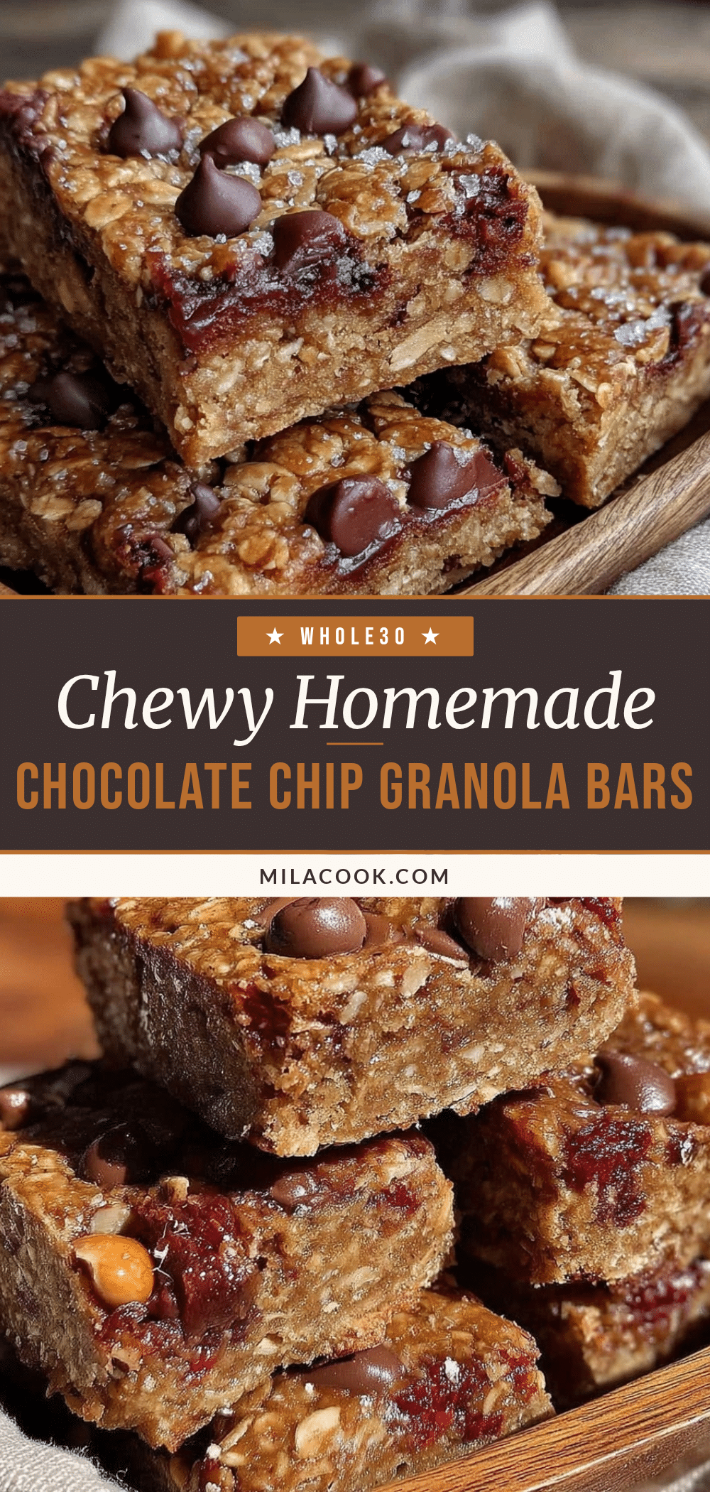 healthy chocolate chip granola bars recipe
