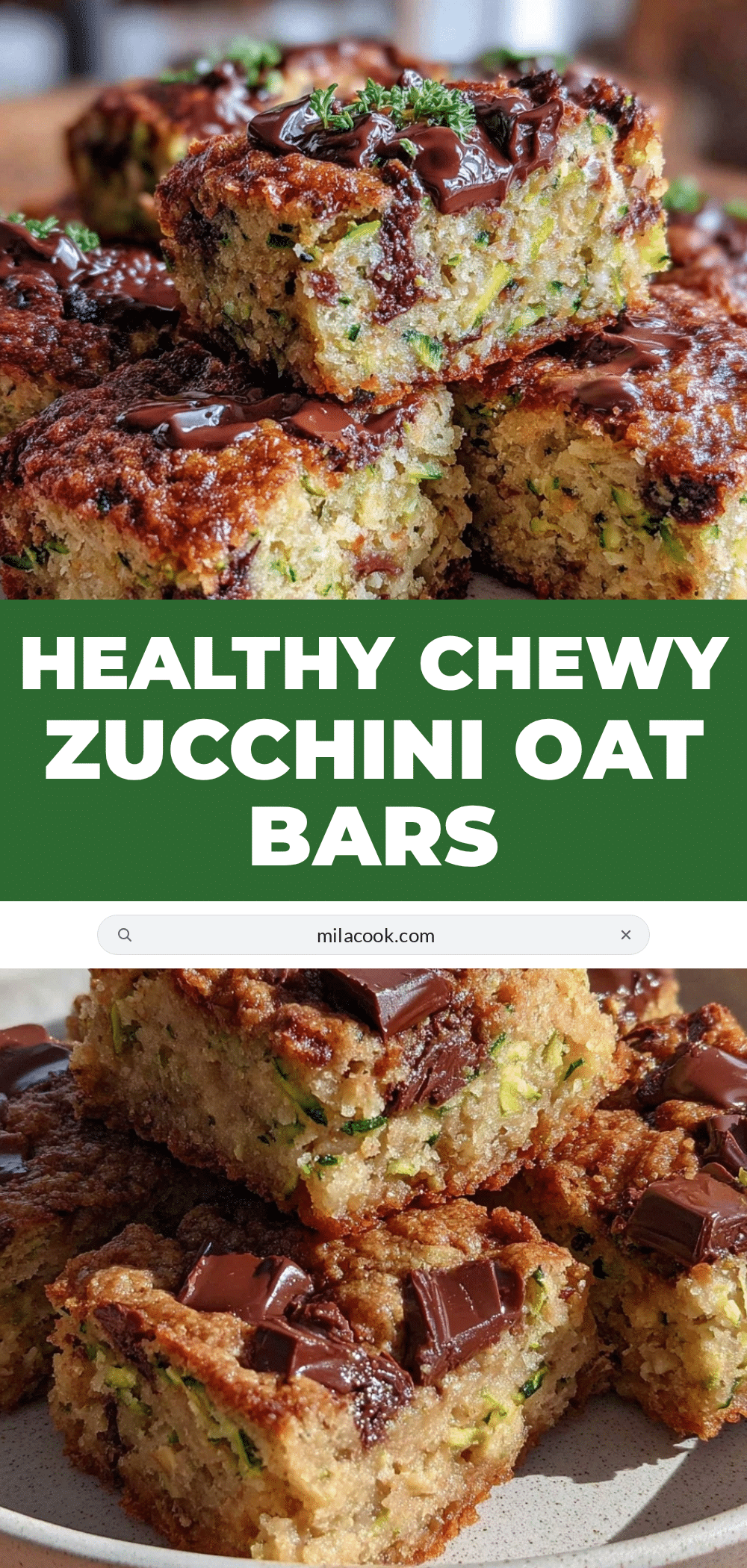 healthy zucchini oat bars recipe