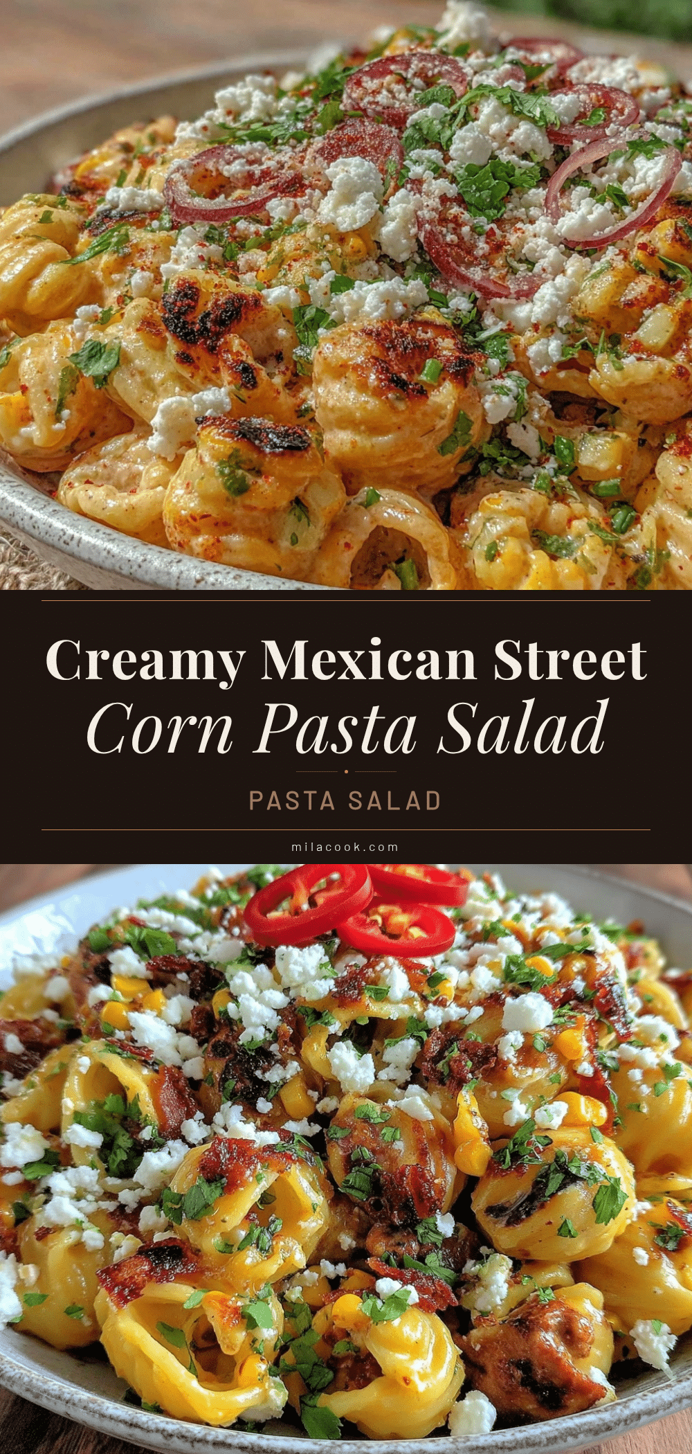 mexican street corn pasta salad recipe