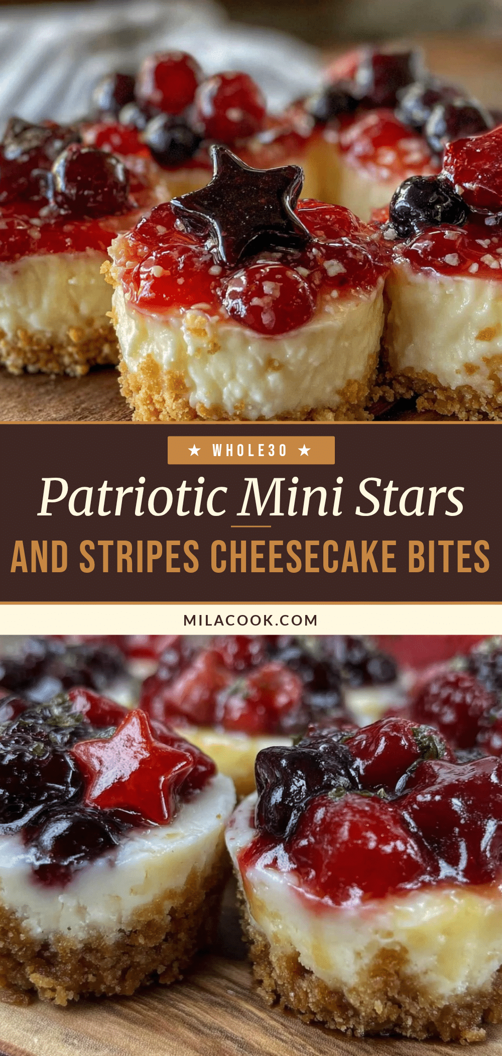 mini stars and stripes cheesecake bites recipe