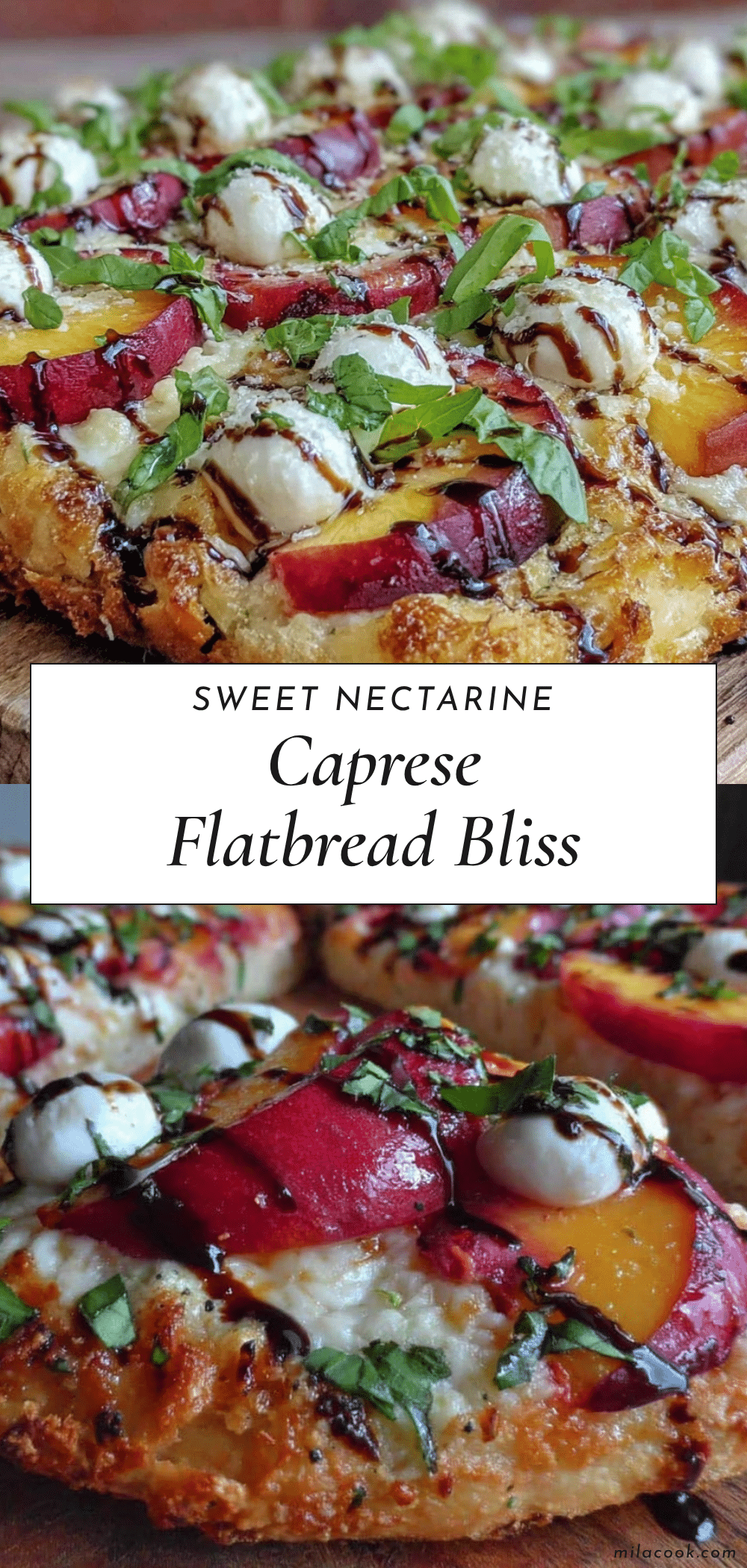 nectarine caprese flatbread recipe