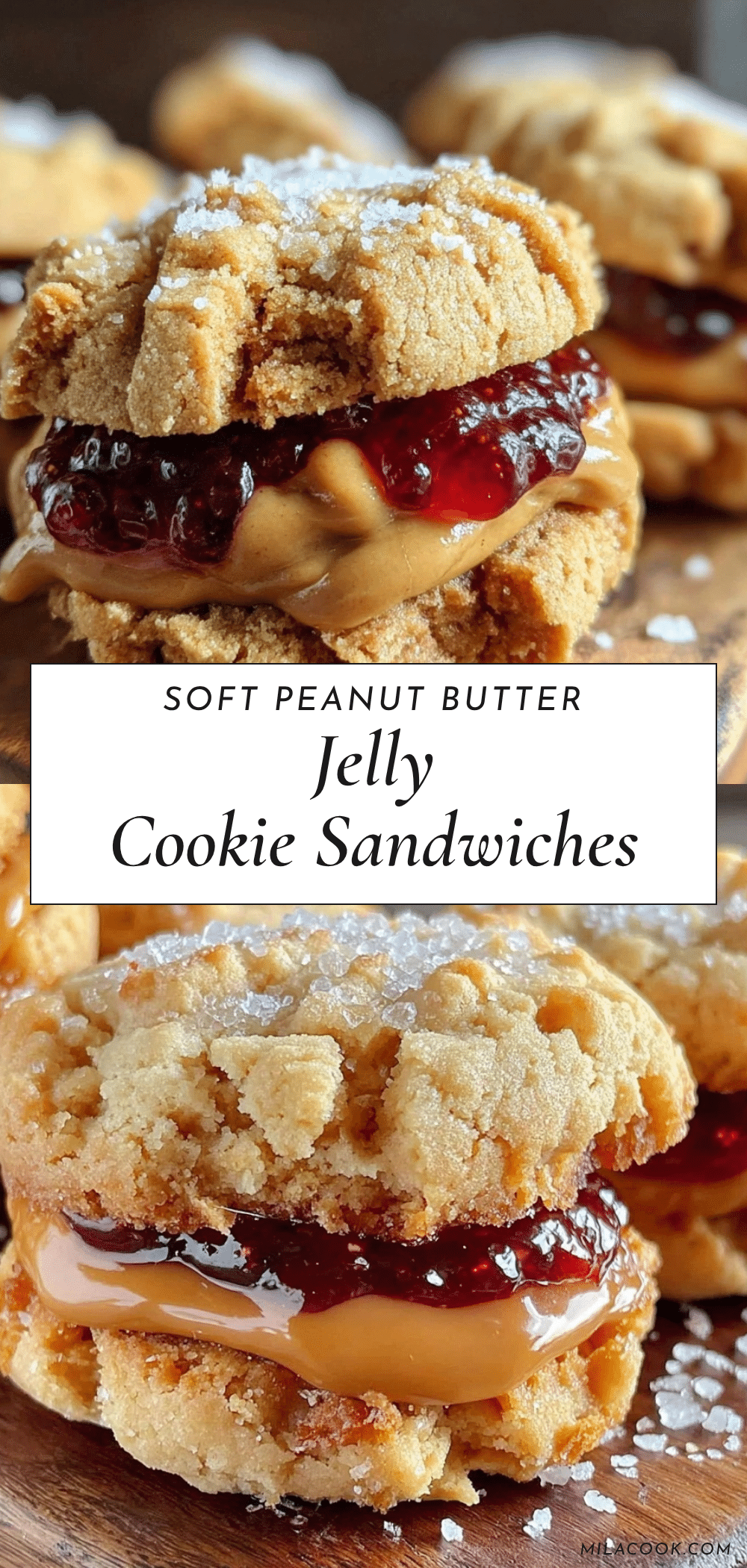 peanut butter jelly cookie sandwiches recipe