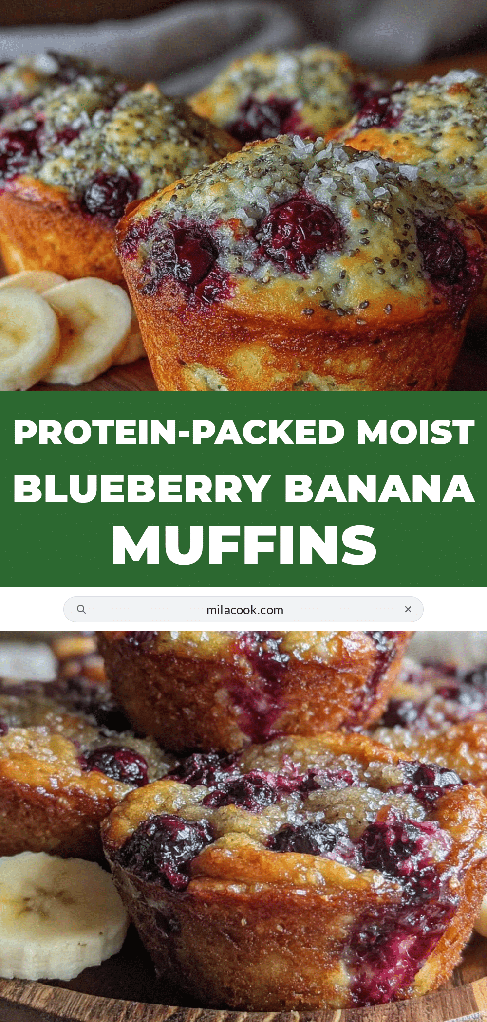 protein-packed blueberry banana muffins recipe