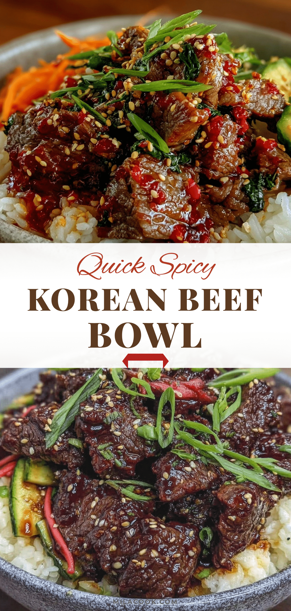 quick spicy korean beef bowl recipe