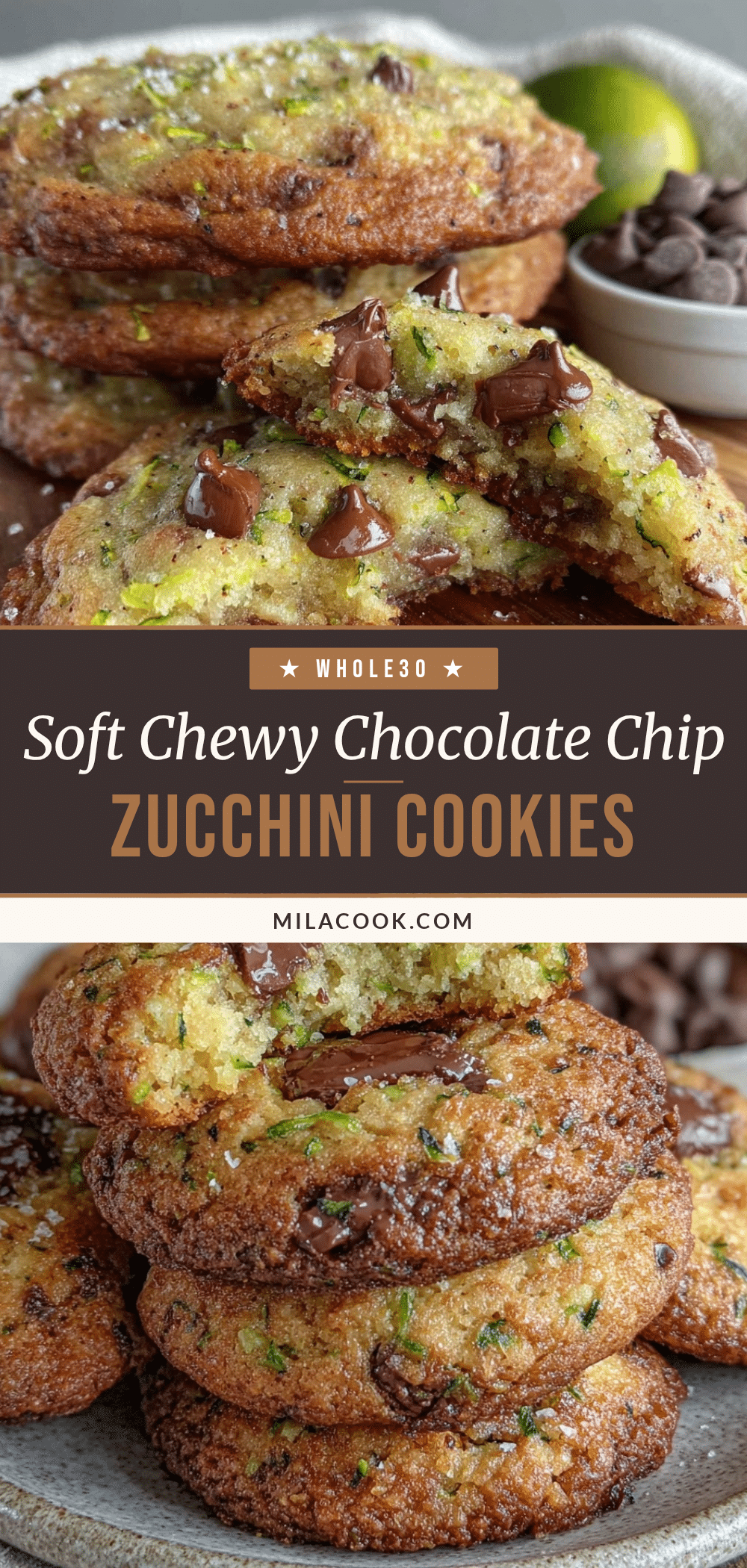 soft chewy chocolate chip zucchini cookies recipe