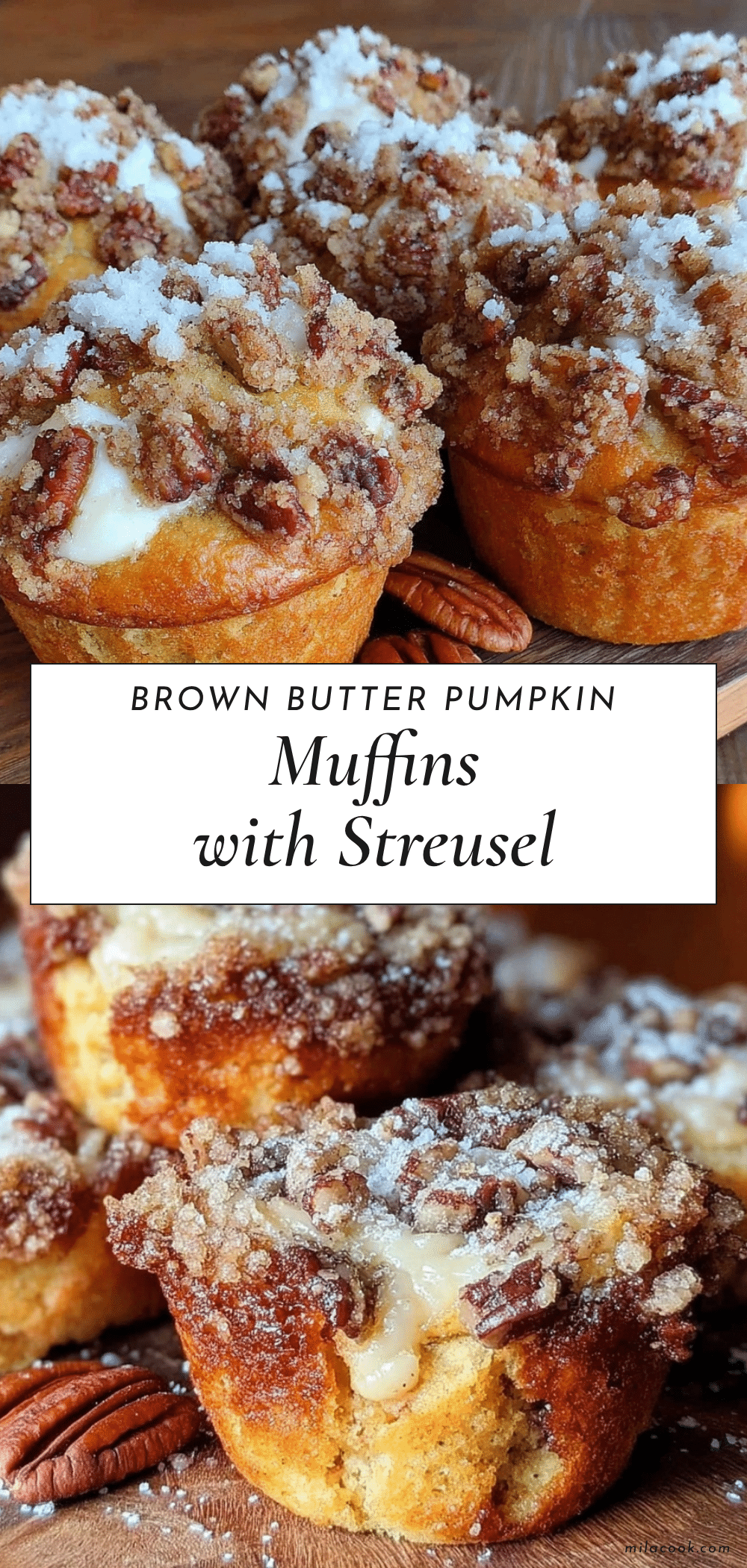 brown butter pumpkin cream cheese muffins recipe