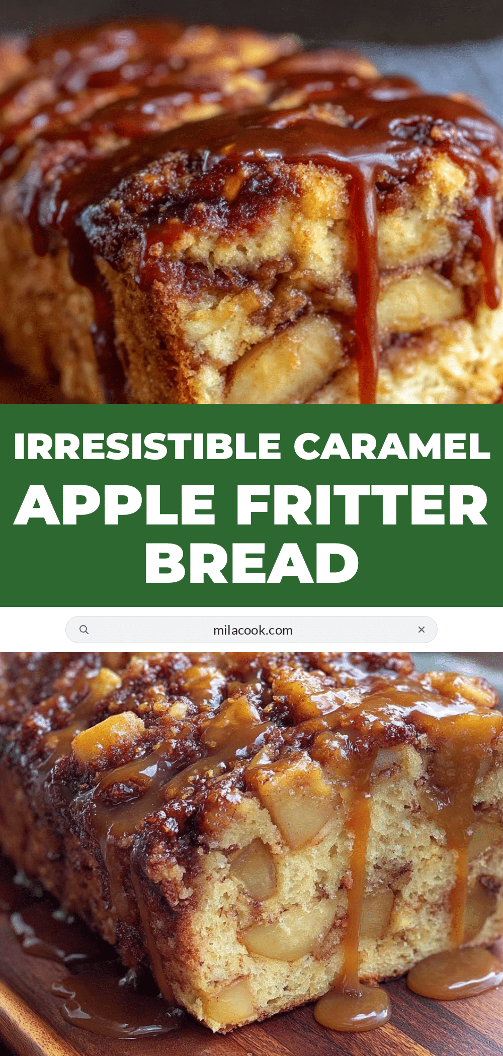 Caramel Apple Fritter Bread recipe