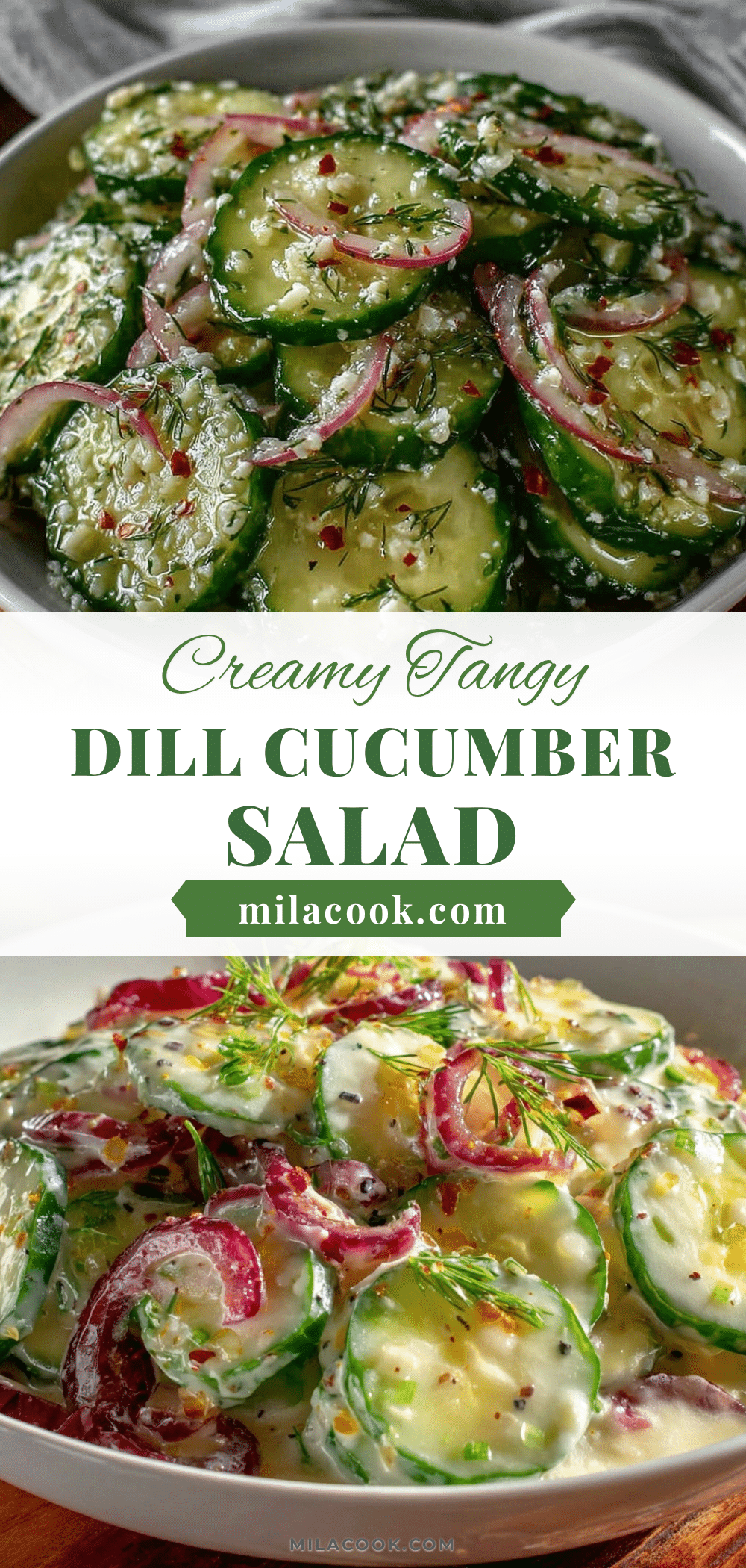 creamy dill cucumber salad recipe