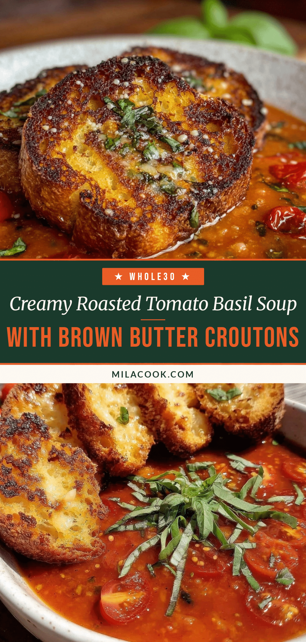 creamy roasted tomato basil soup recipe