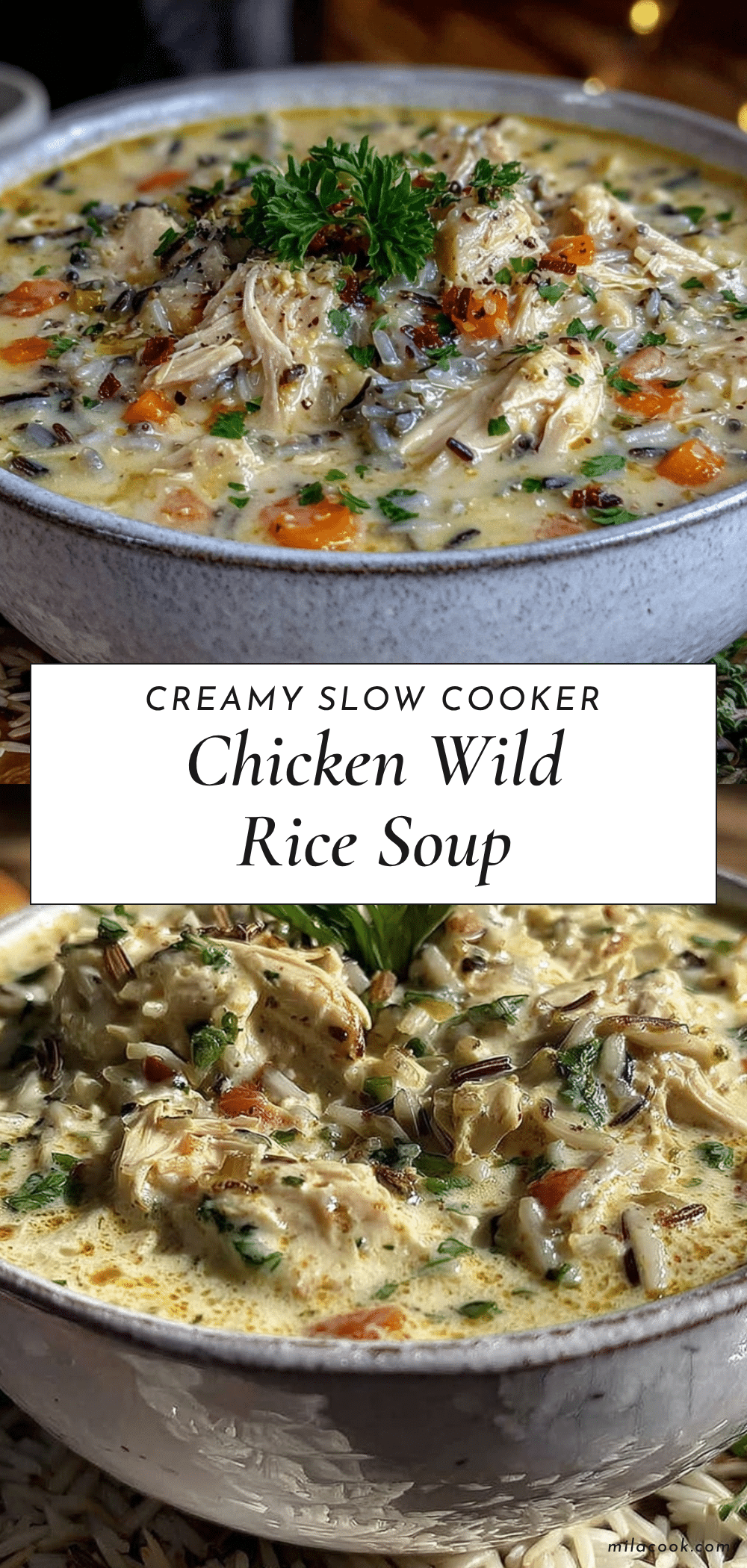 creamy slow cooker chicken wild rice soup recipe