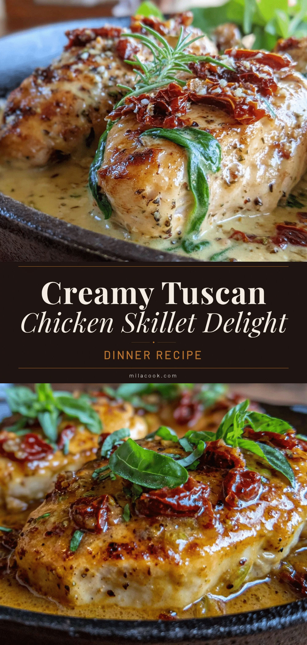 creamy tuscan chicken skillet recipe