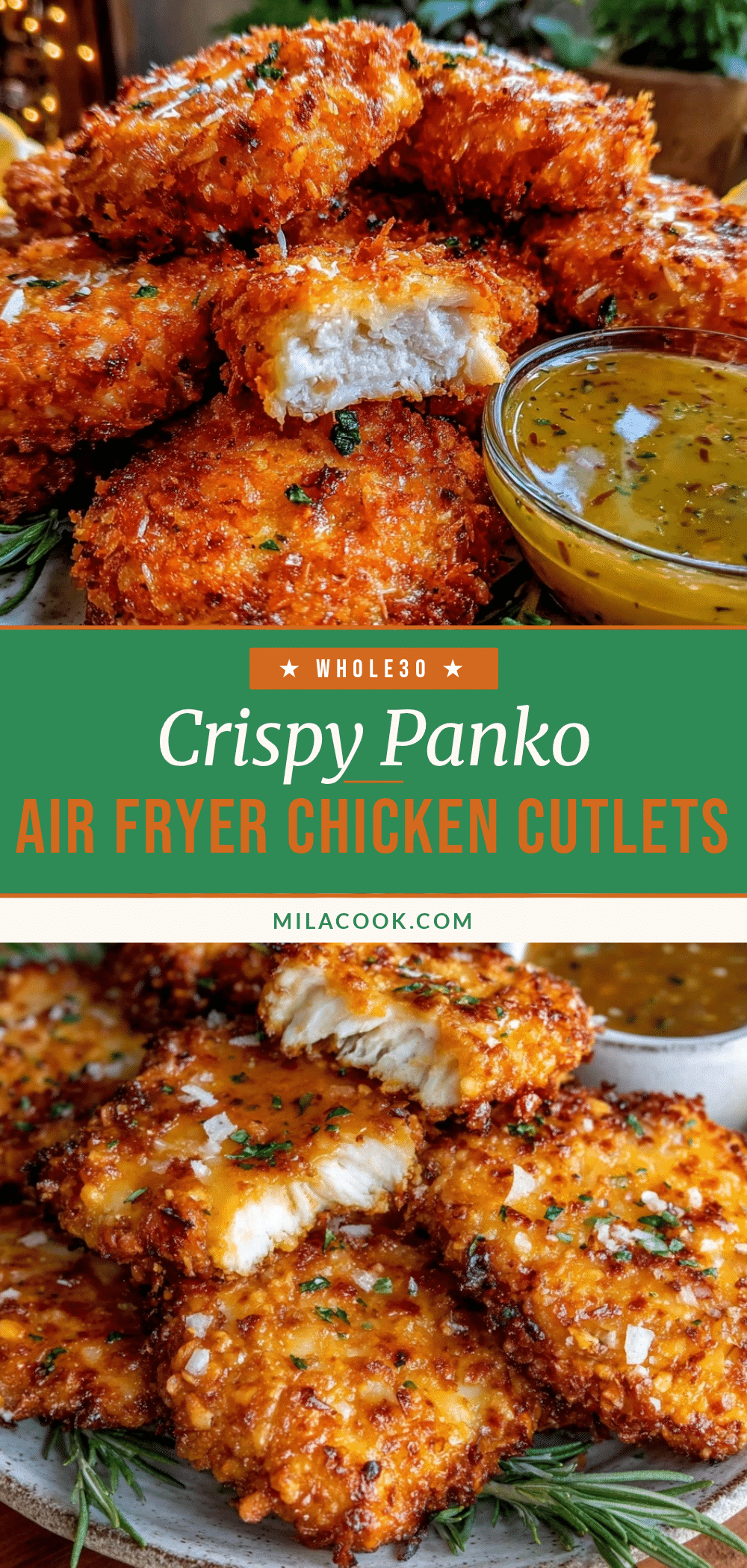 crispy panko-crusted air fryer chicken cutlets recipe