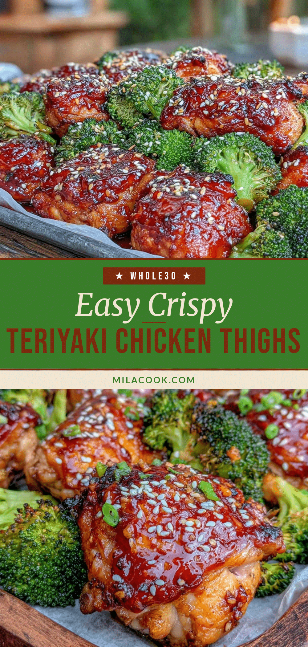 crispy sheet pan teriyaki chicken thighs recipe