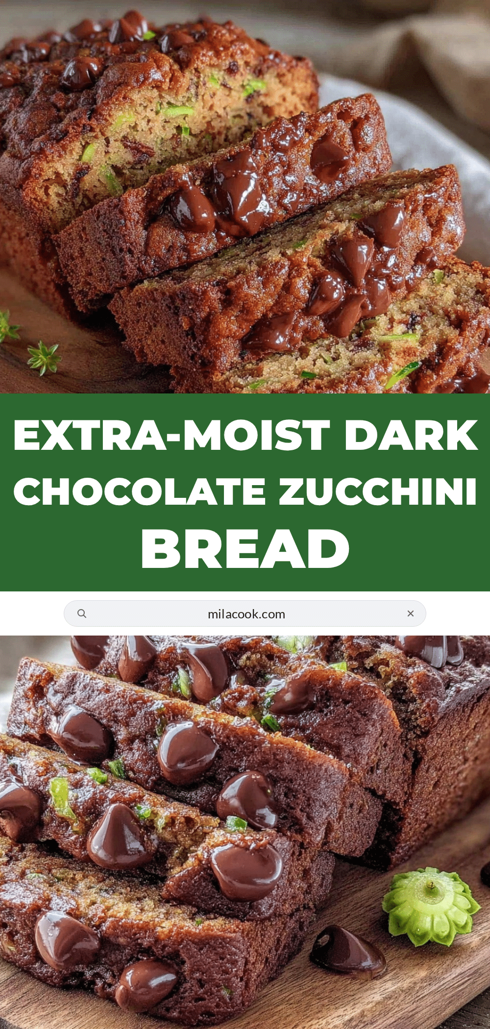 dark chocolate chip zucchini bread recipe