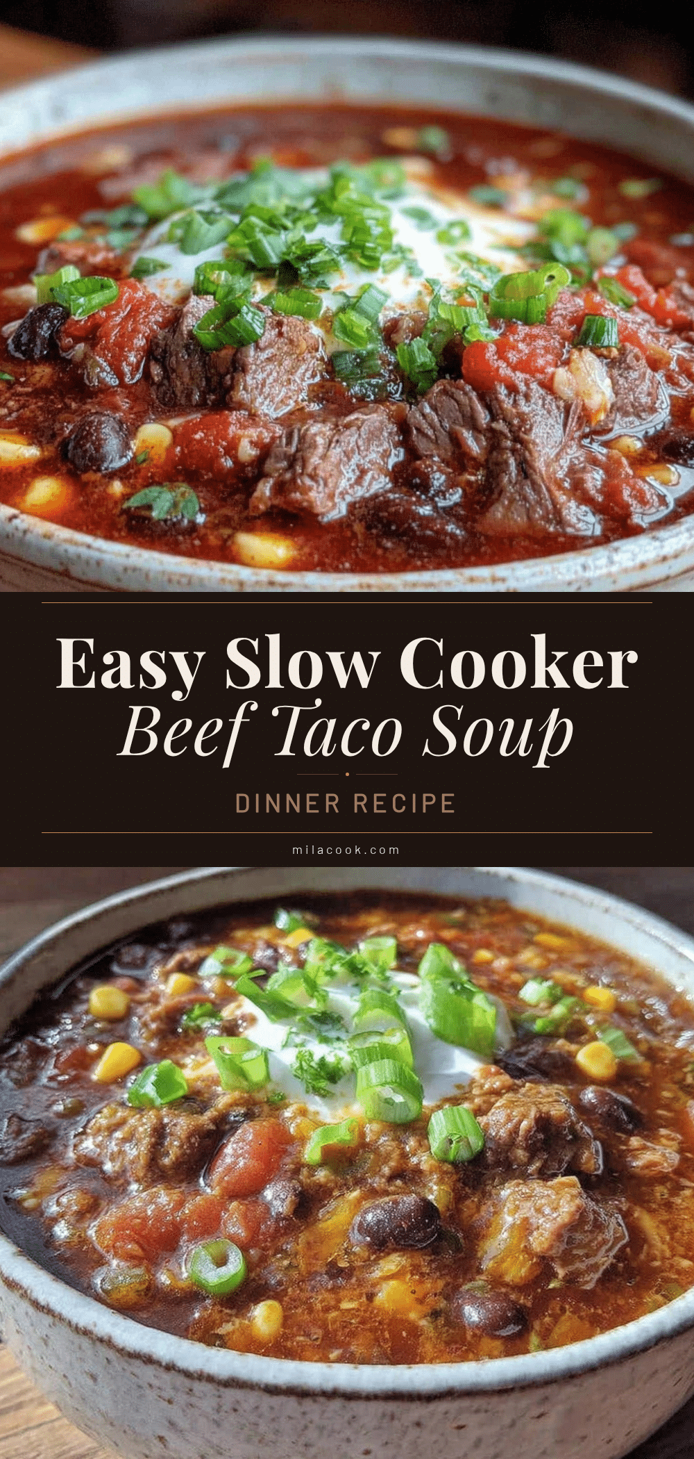 easy slow cooker beef taco soup recipe