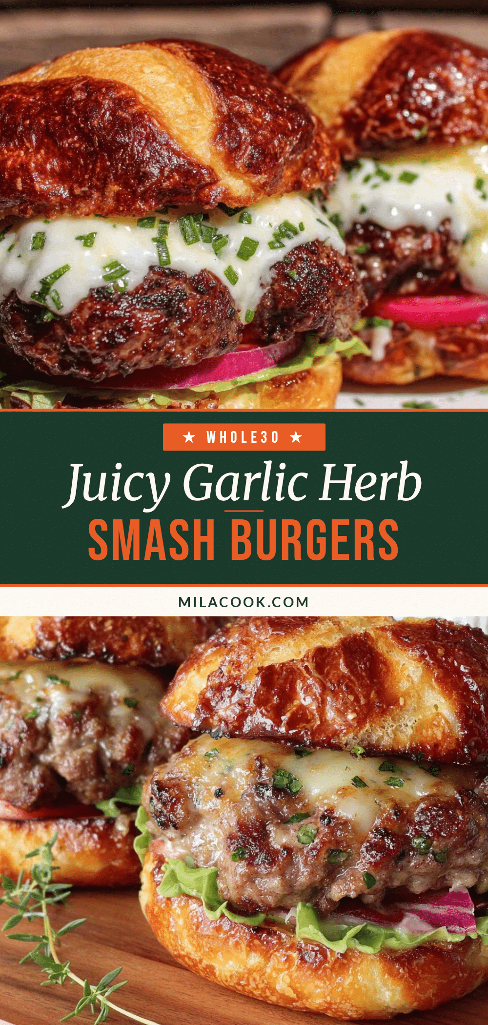 garlic herb smash burgers recipe