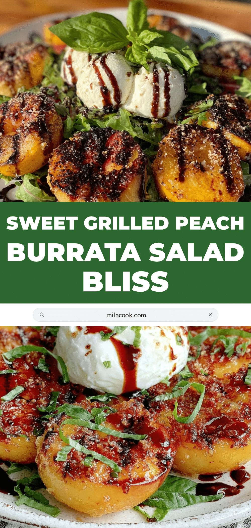 grilled peach and burrata salad recipe