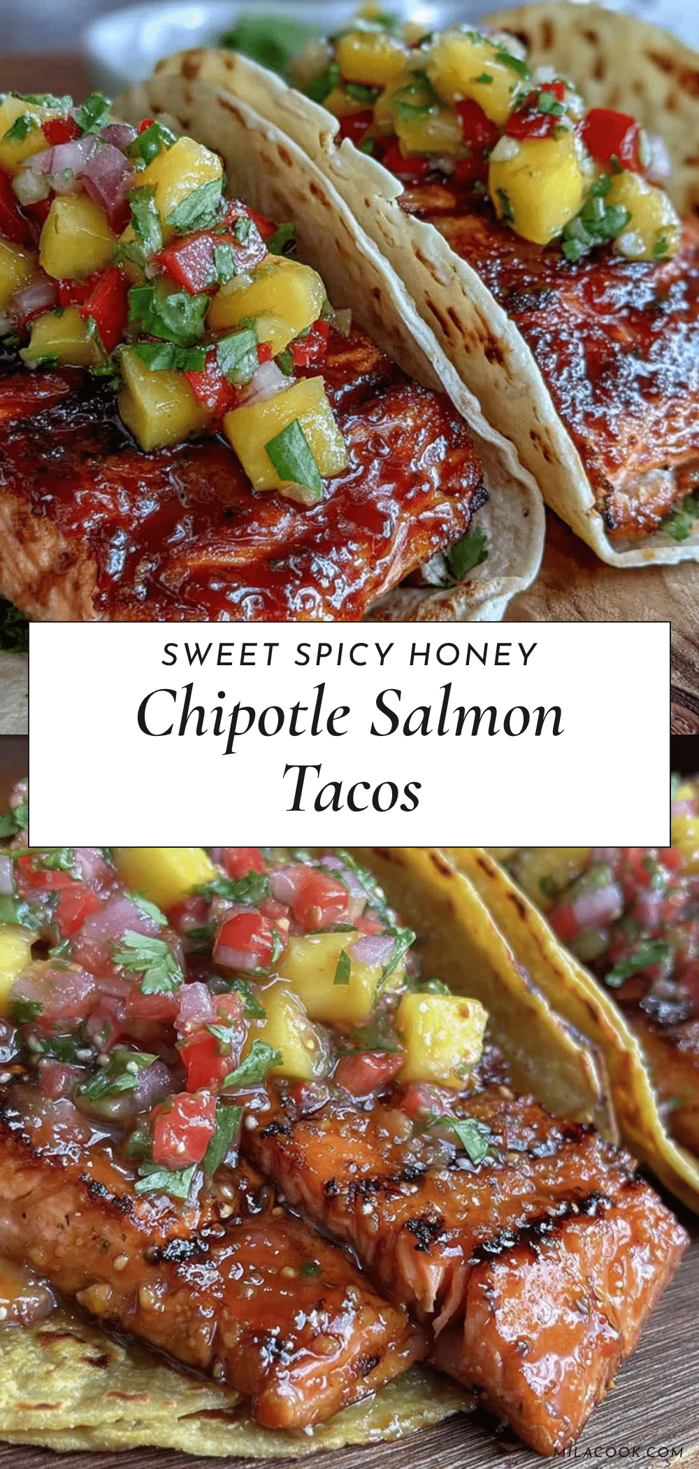 honey chipotle grilled salmon tacos recipe