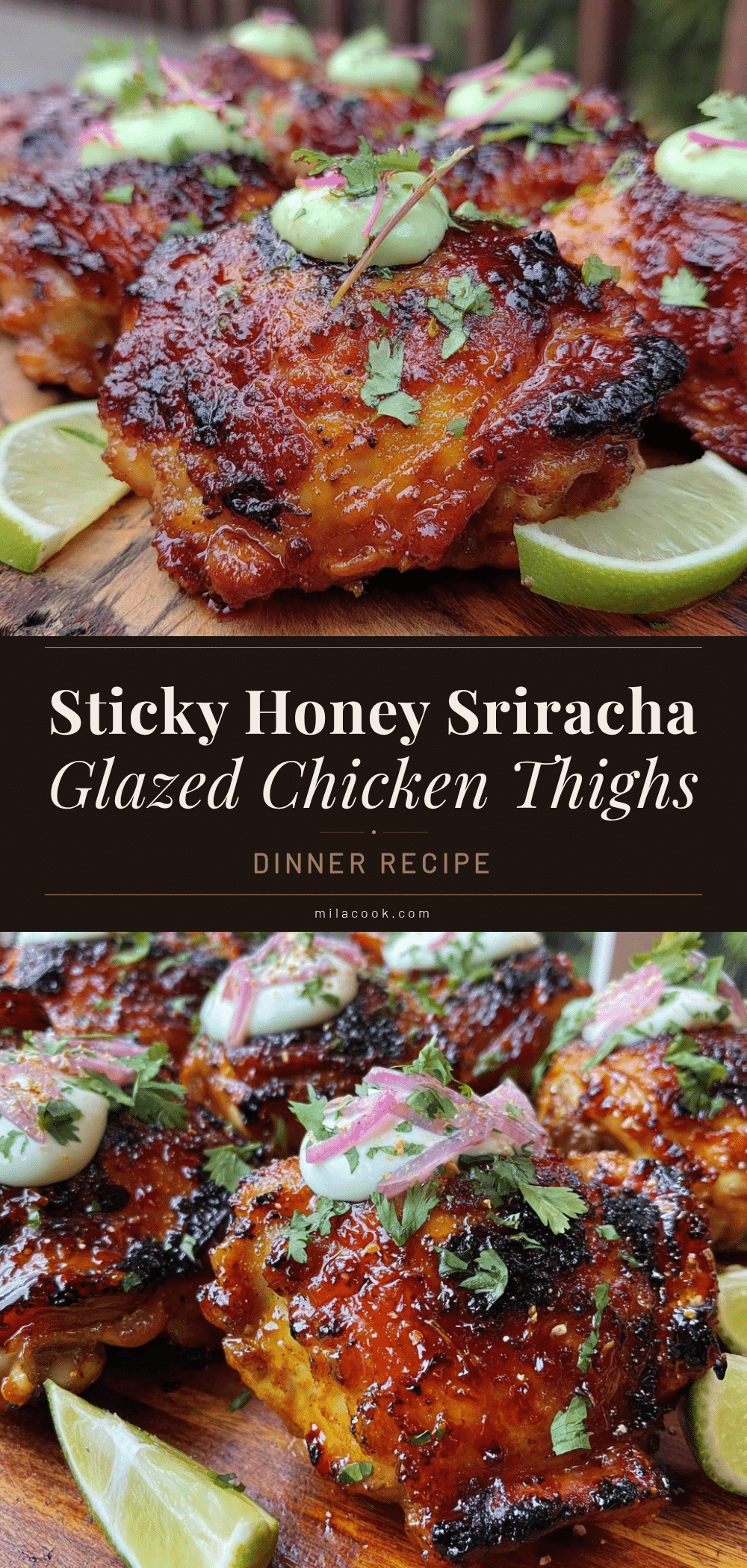 honey sriracha grilled chicken thighs recipe