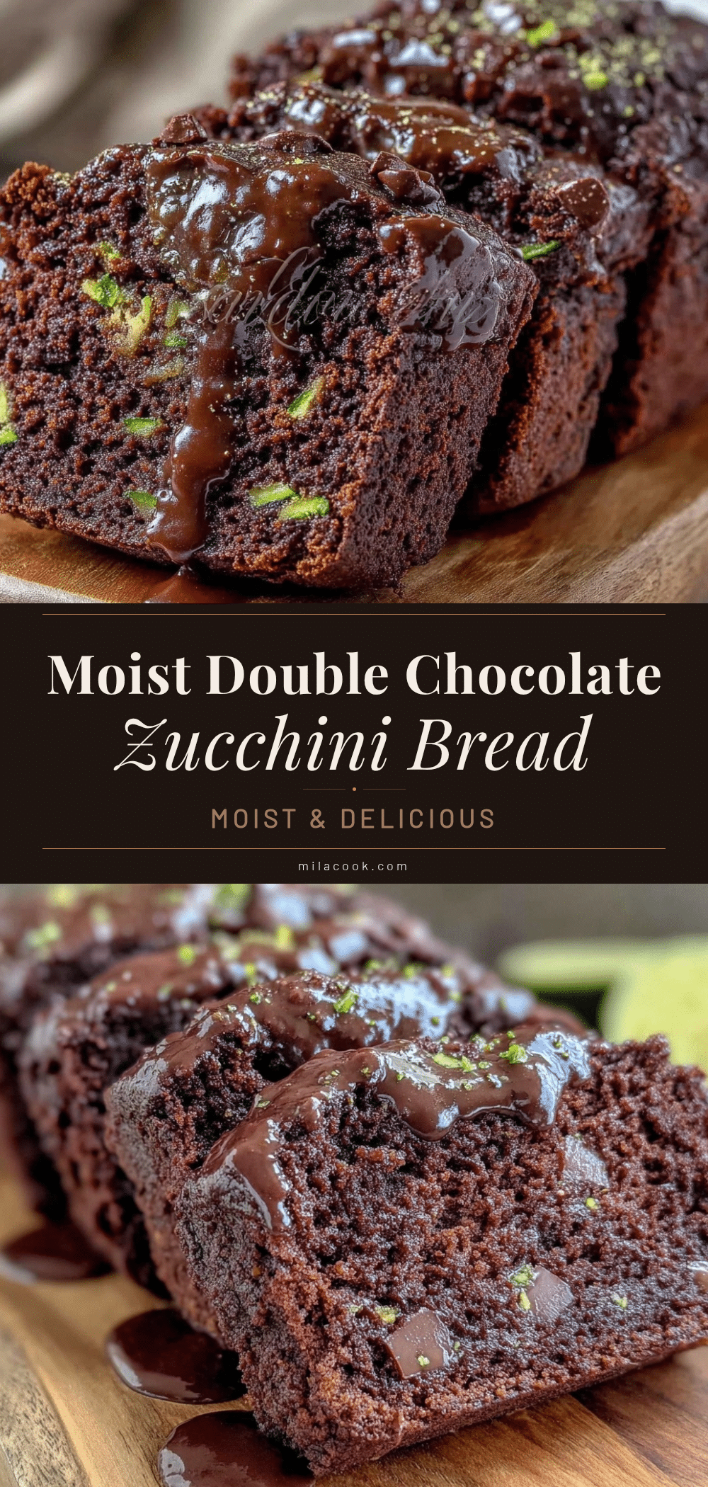 moist double chocolate zucchini bread recipe