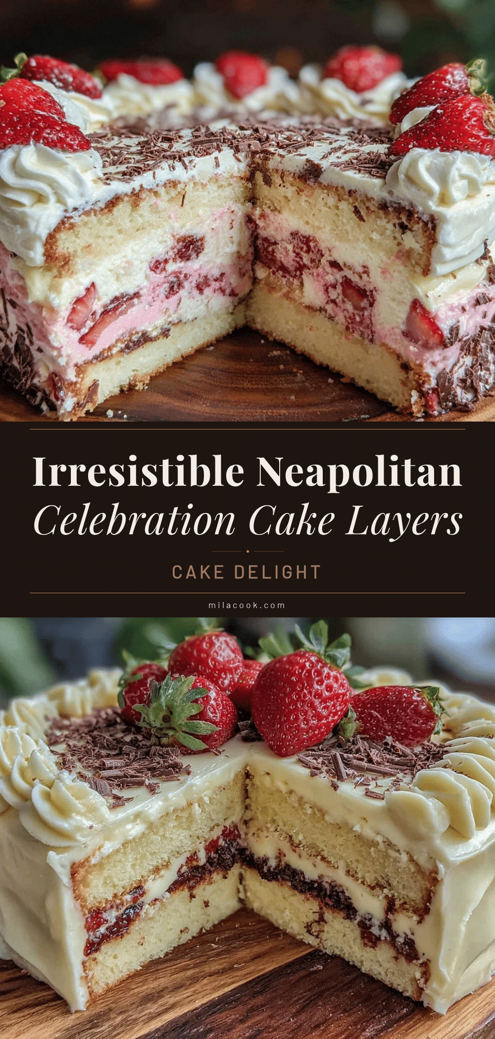 Neapolitan Celebration Cake recipe