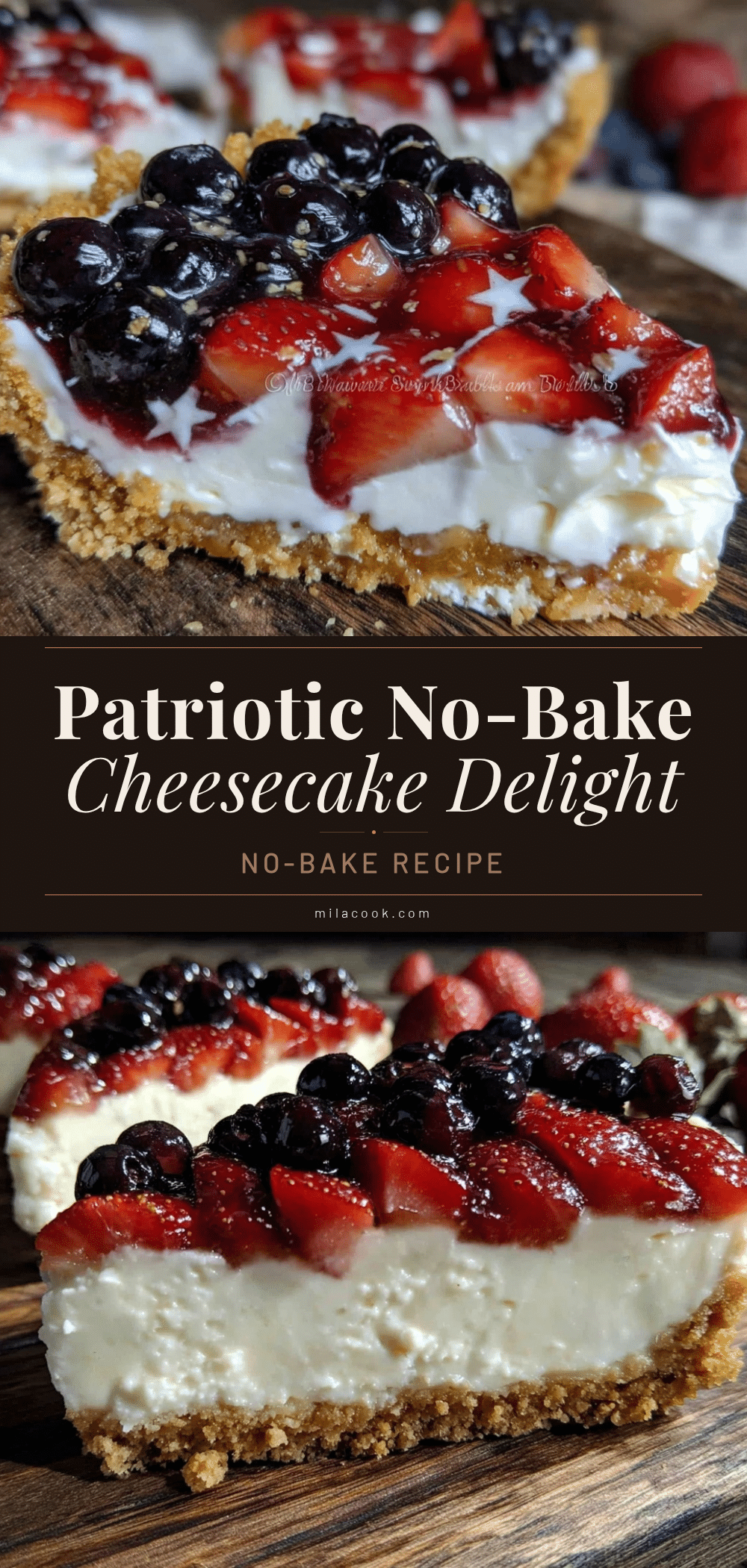 no-bake American flag cheesecake recipe