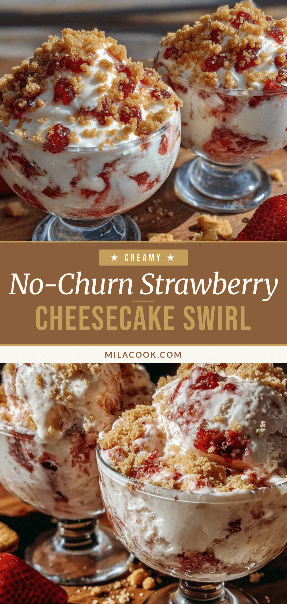 no-churn strawberry cheesecake ice cream recipe