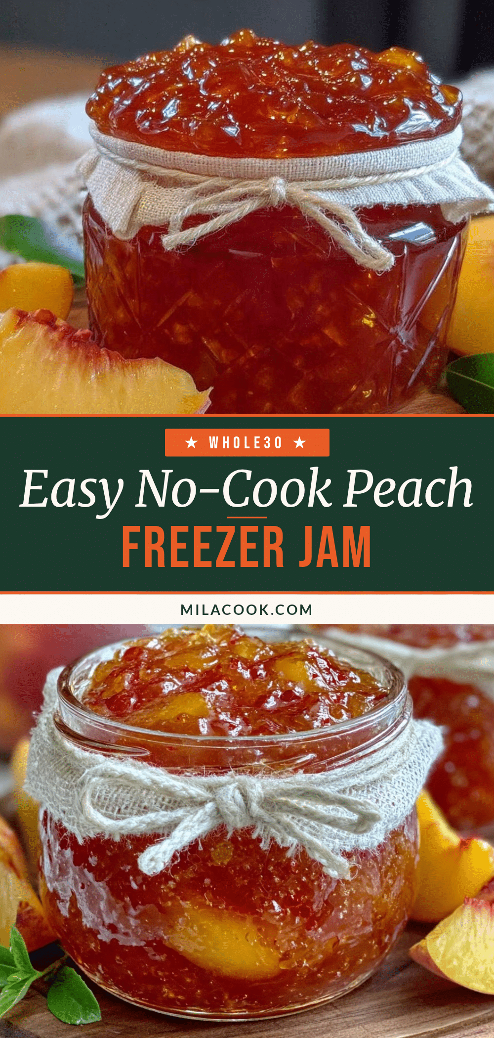 no cook peach freezer jam recipe