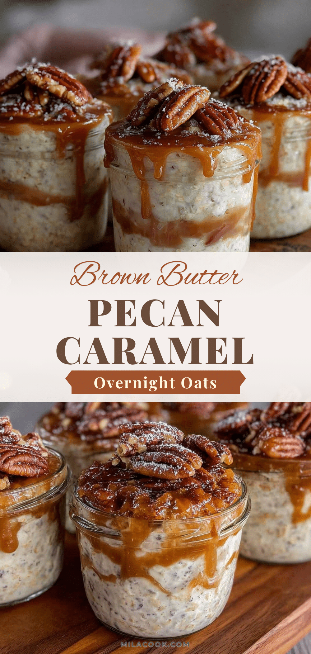 overnight oats brown butter pecan caramel swirl recipe