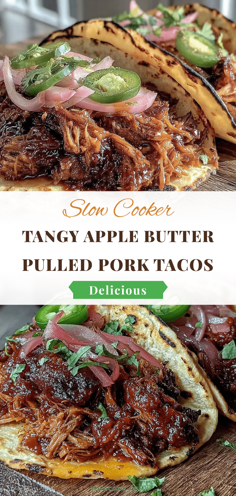 slow cooker apple butter pulled pork tacos recipe