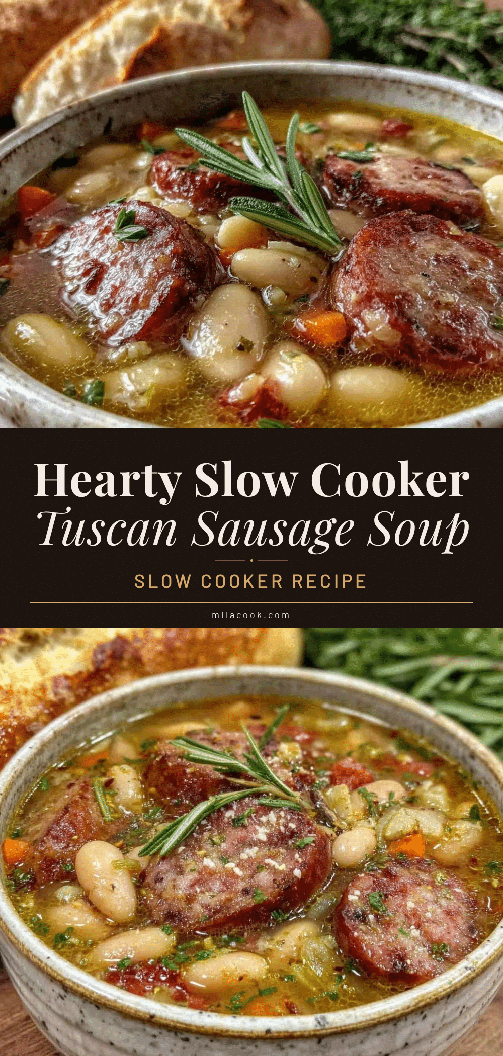 slow cooker tuscan white bean and sausage soup recipe