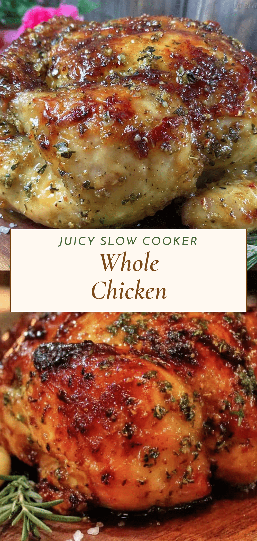 slow cooker whole roasted chicken recipe