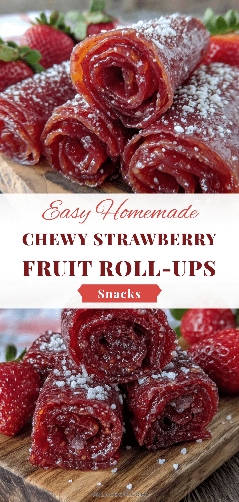 strawberry fruit leather roll-ups recipe