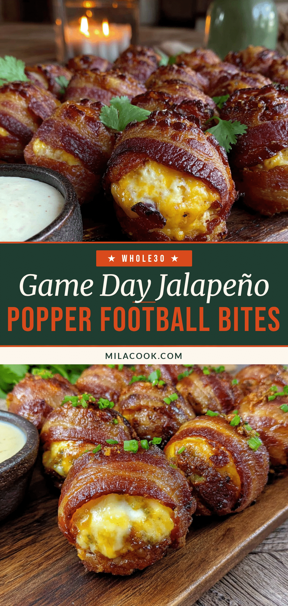 bacon-wrapped jalapeño popper football bites recipe
