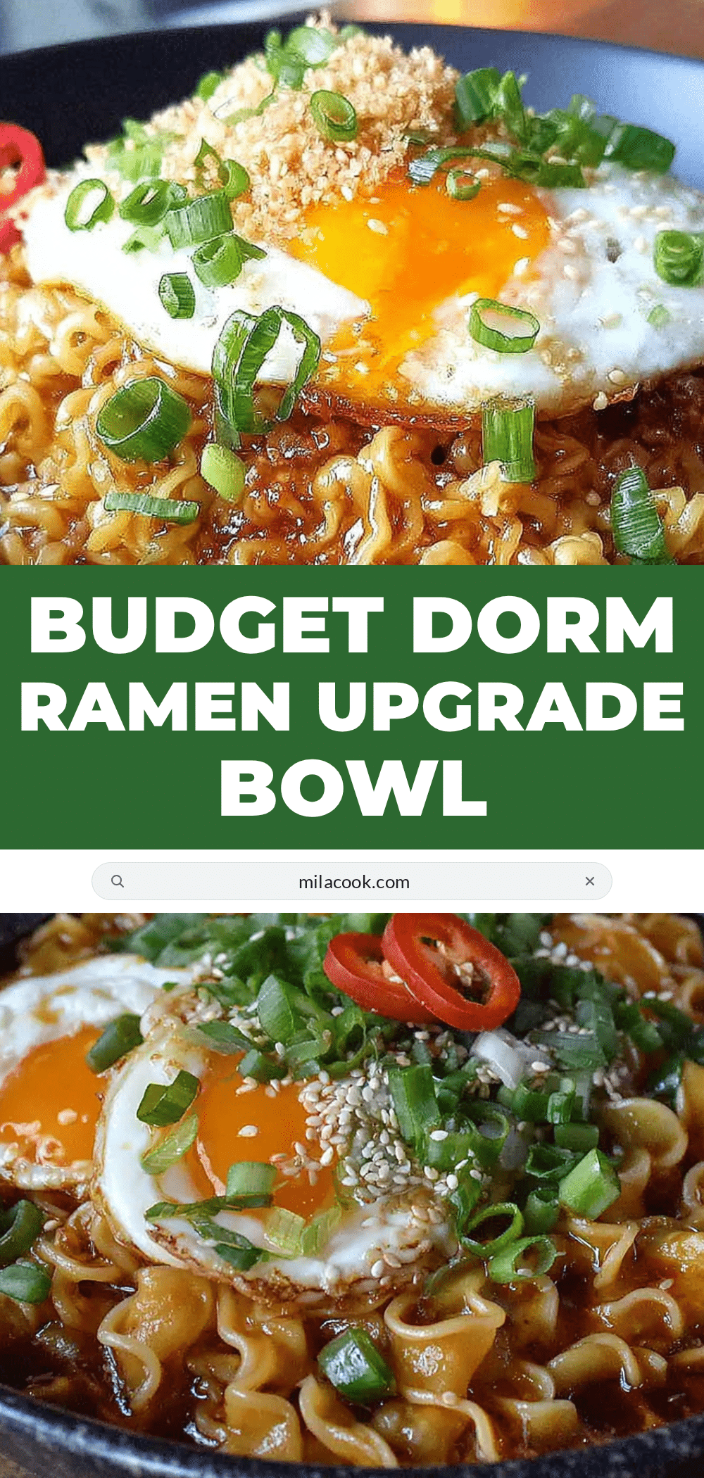 budget dorm ramen upgrade bowl recipe