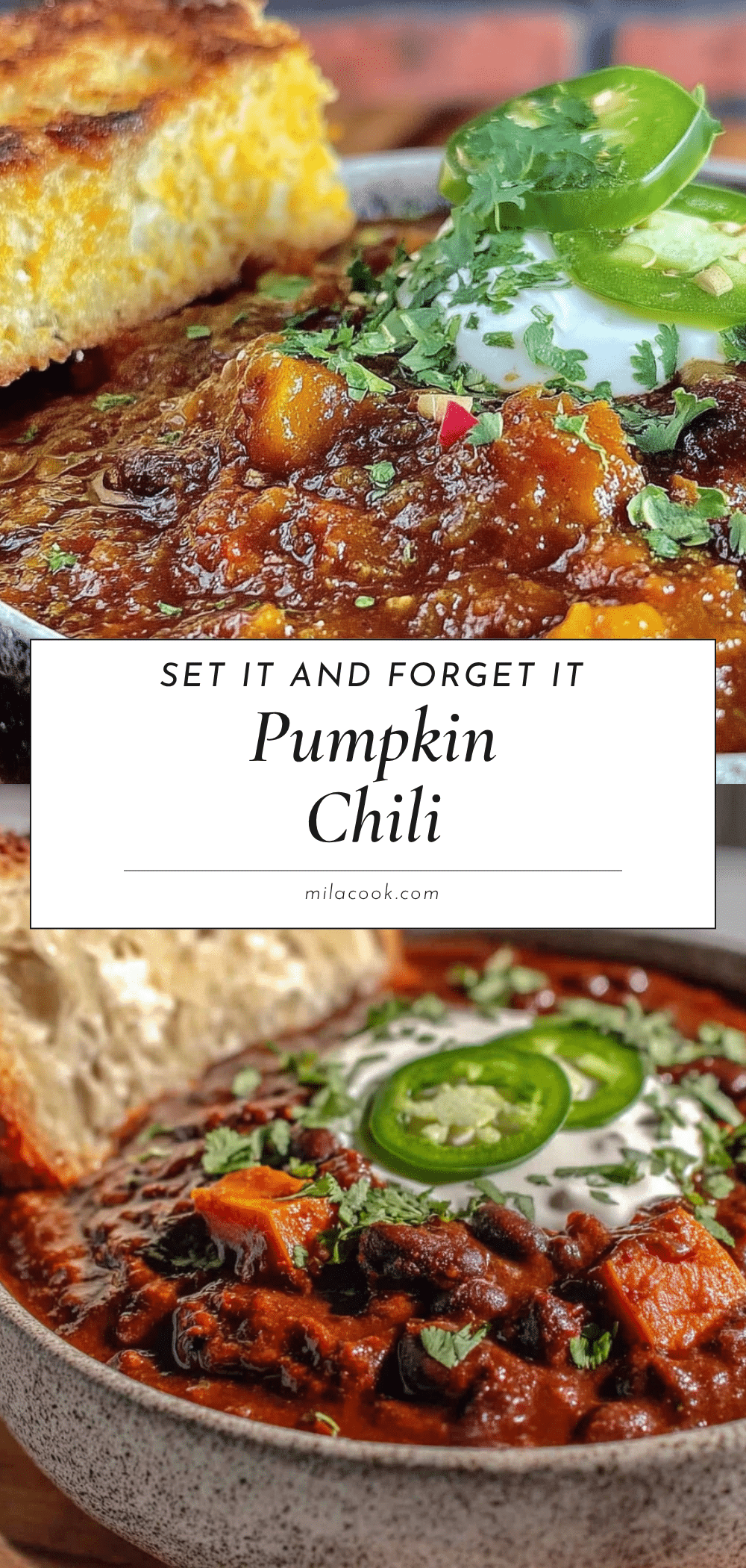 cozy slow cooker pumpkin chili recipe