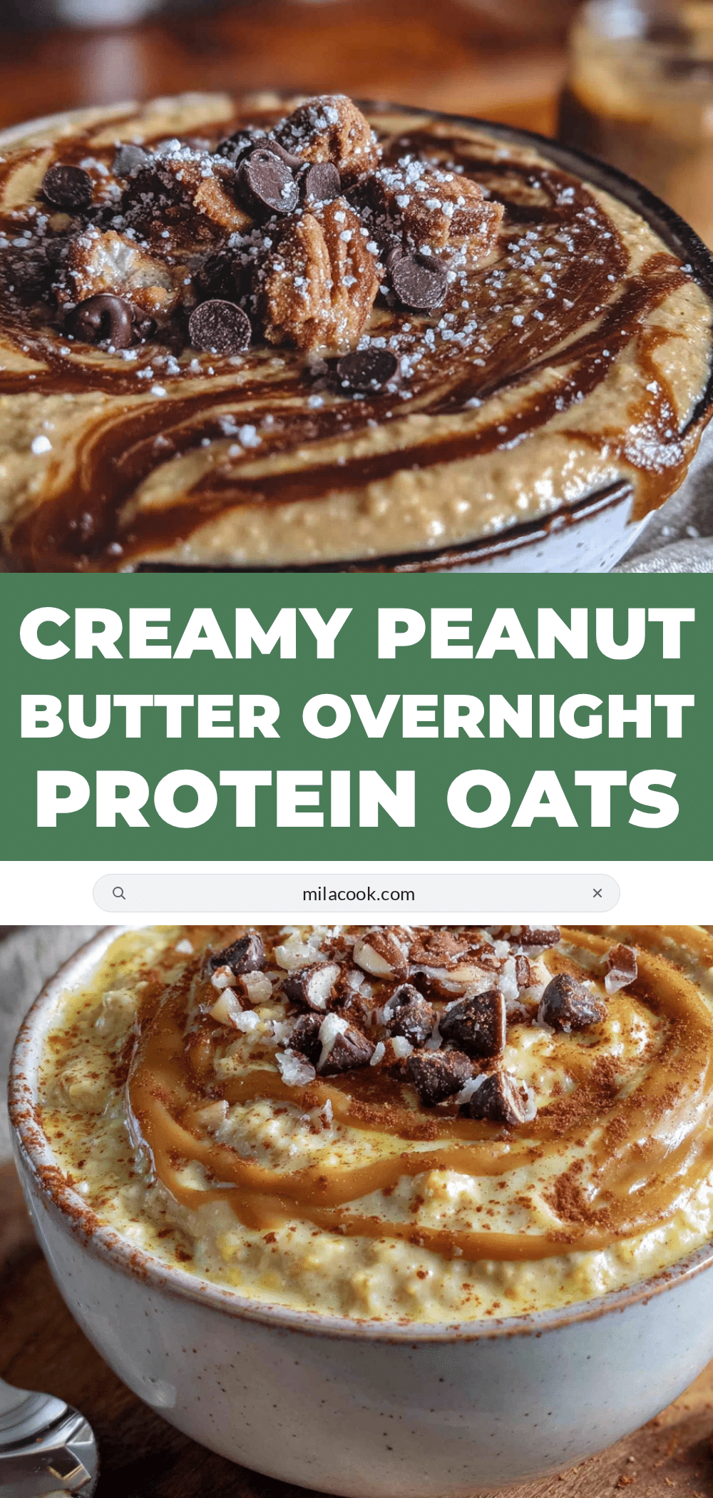 creamy peanut butter overnight protein oats recipe