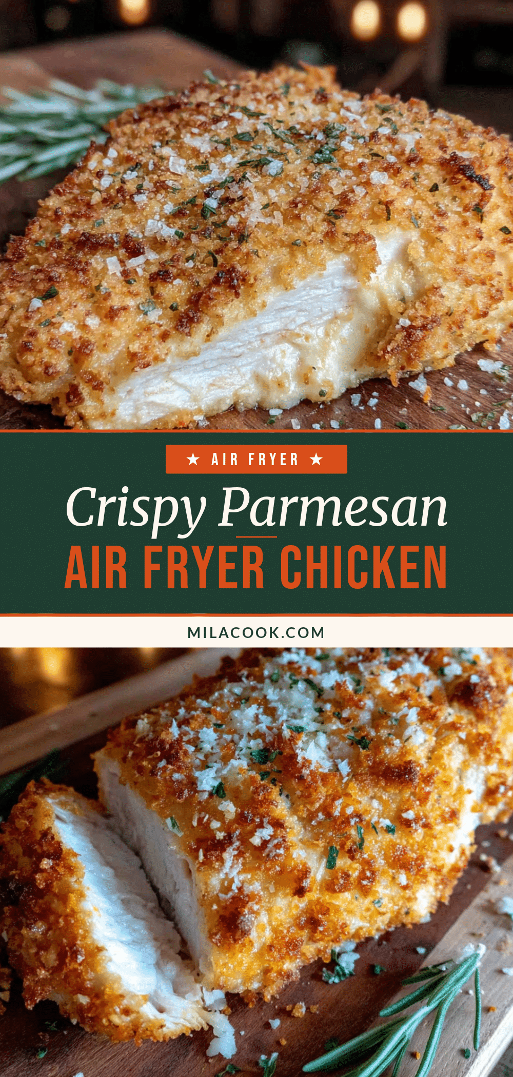 crispy air fryer parmesan chicken breast recipe