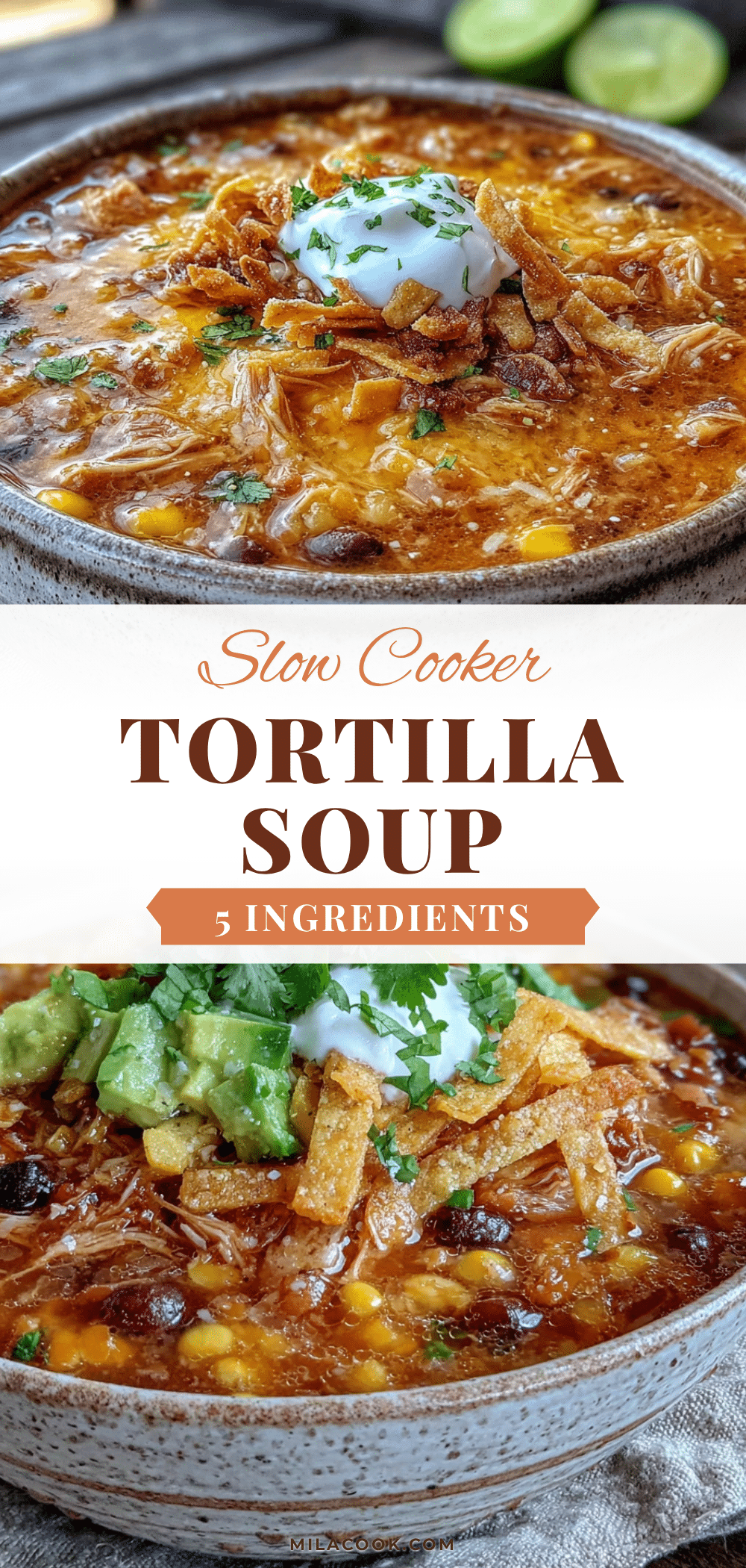 easy slow cooker chicken tortilla soup recipe
