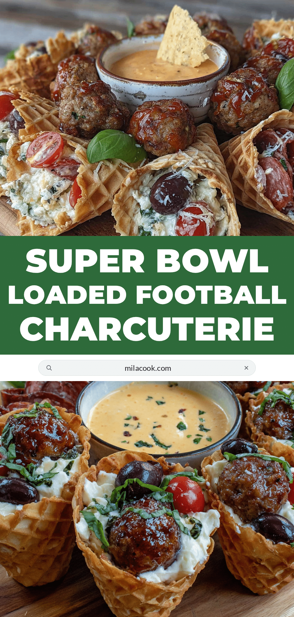 football charcuterie cone board recipe