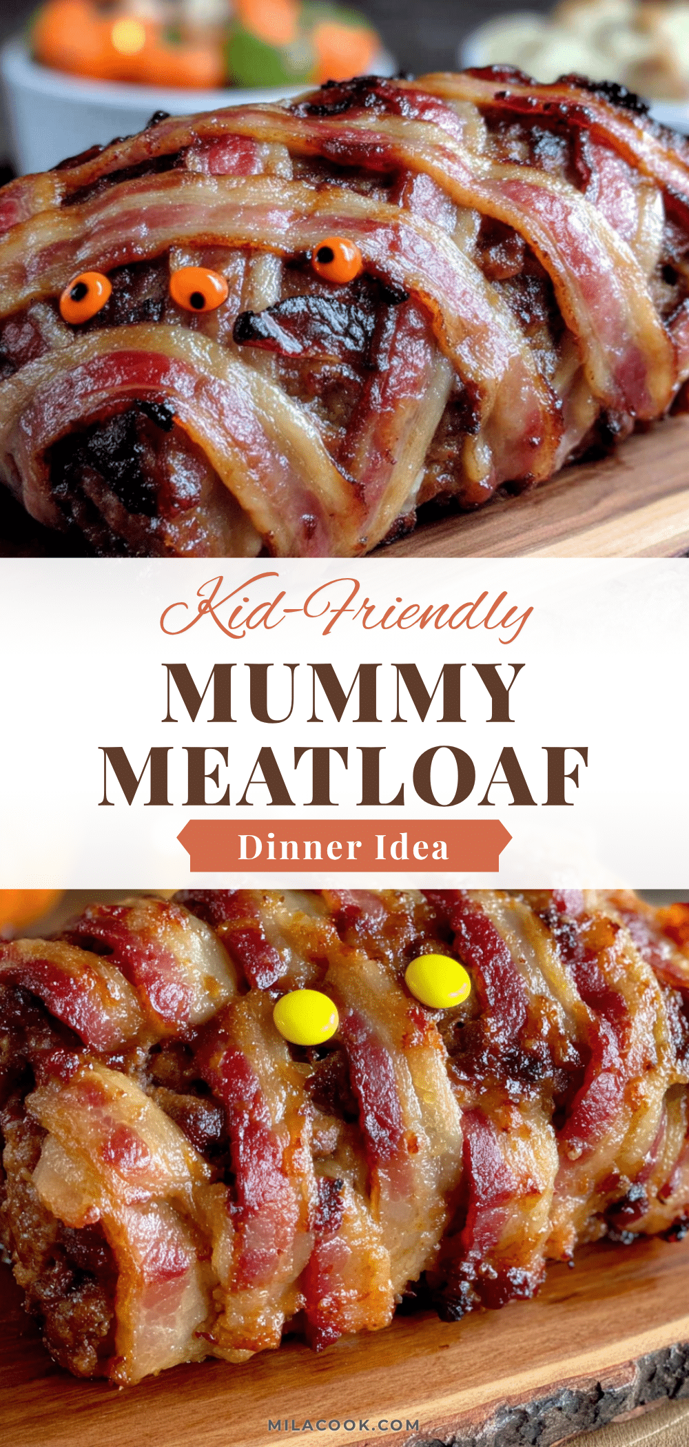 Fun Halloween Mummy Meatloaf recipe