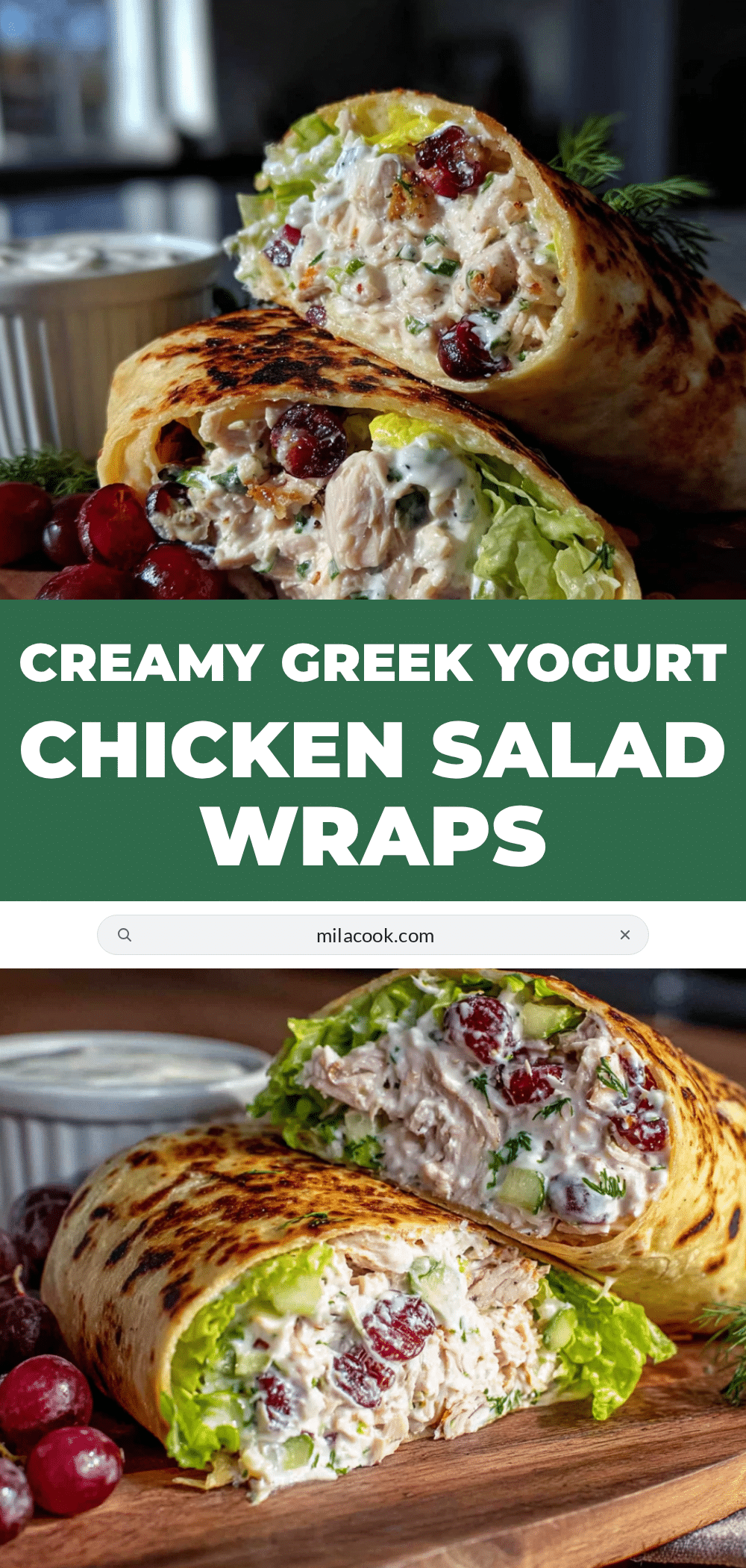 Greek yogurt chicken salad wraps recipe