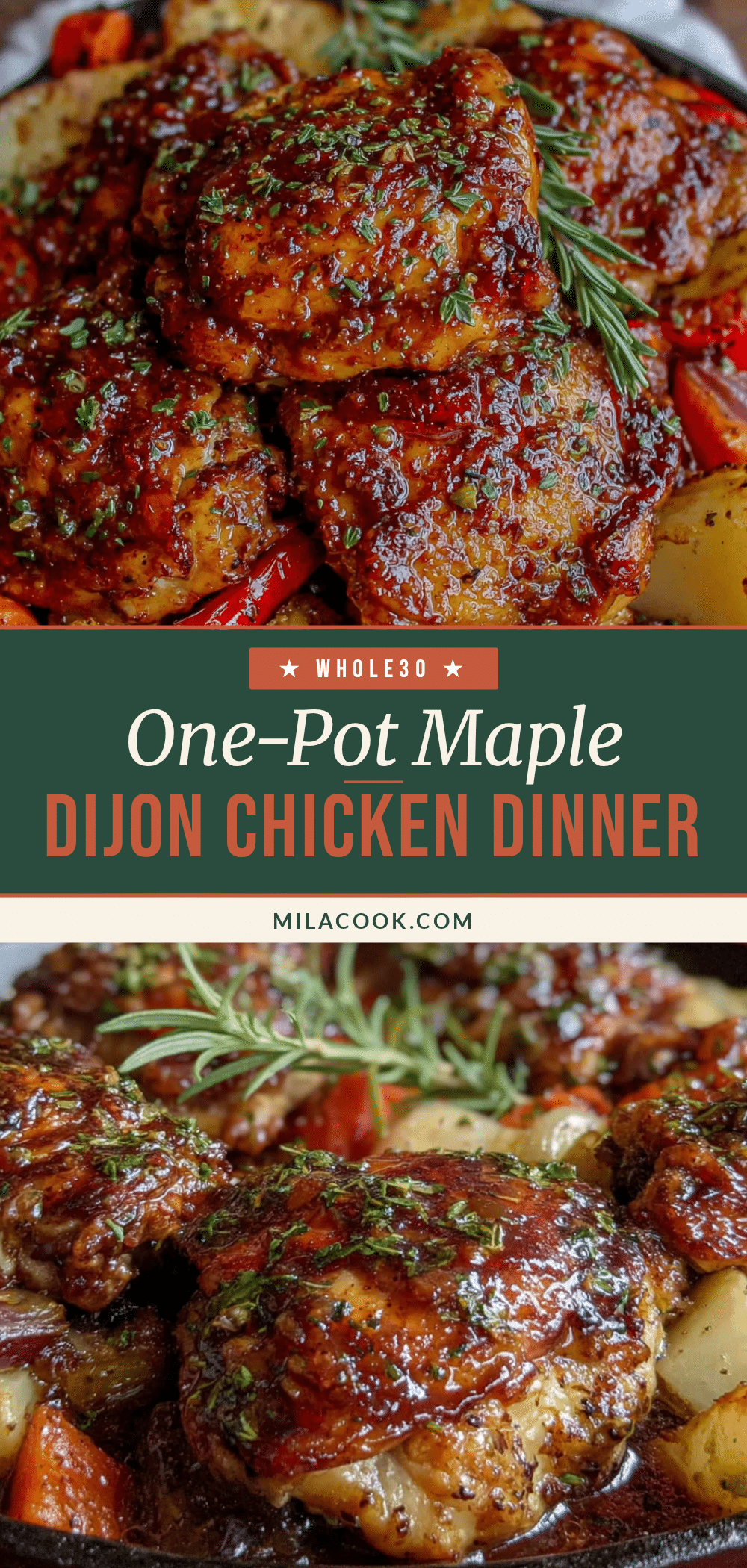 one-pot maple dijon chicken with root vegetables recipe