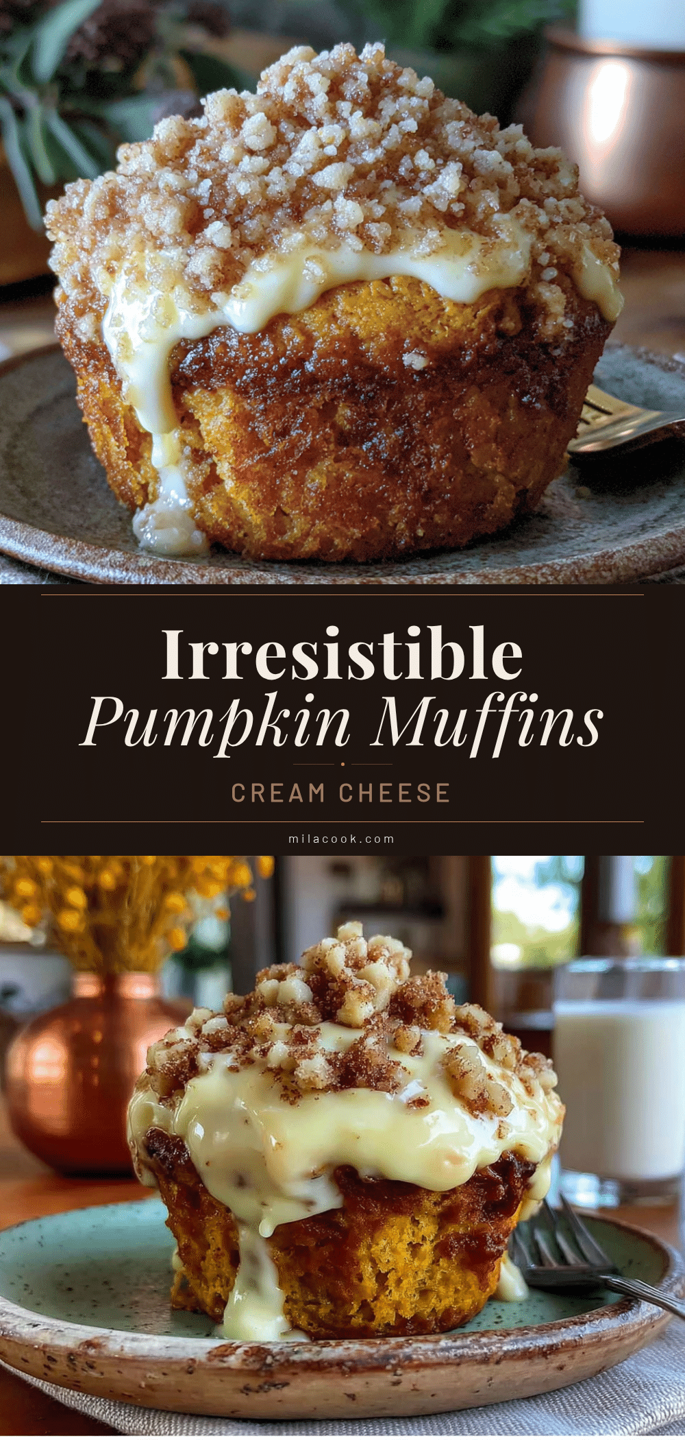 pumpkin cream cheese muffins recipe