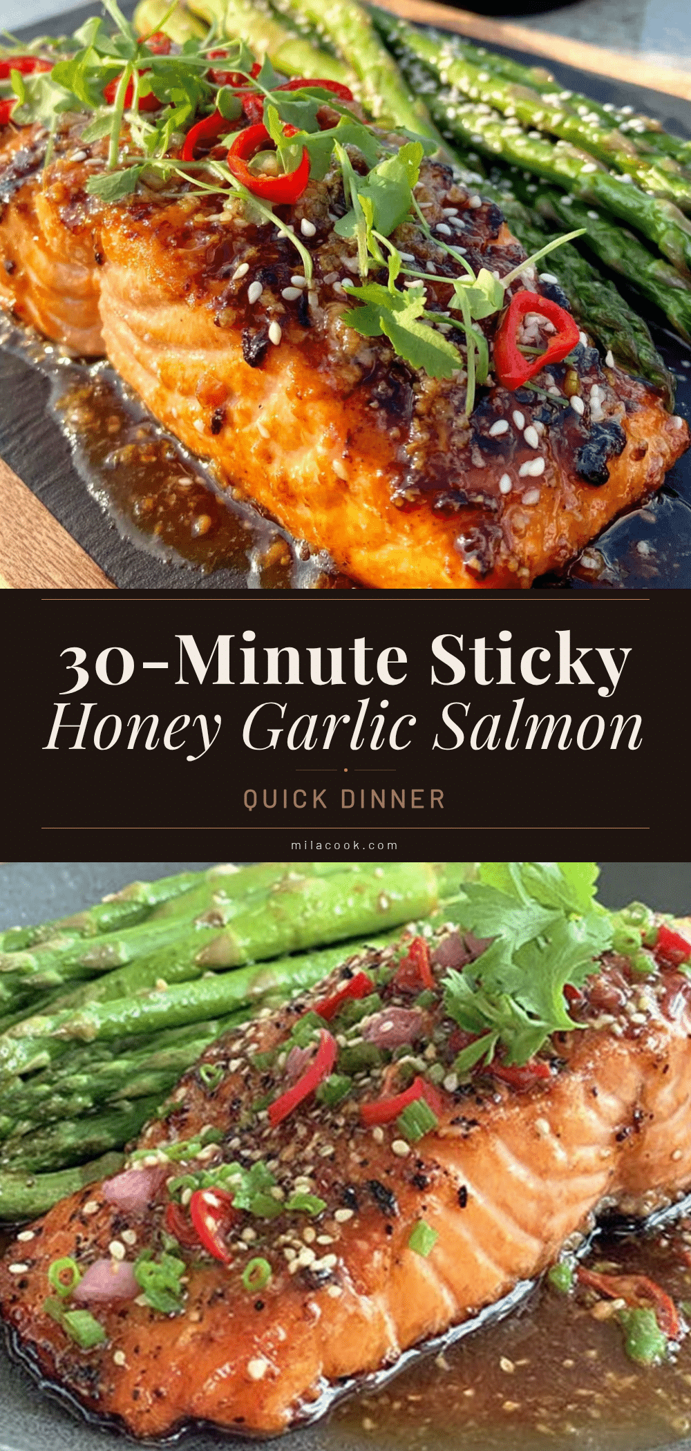 quick honey garlic salmon with asparagus recipe