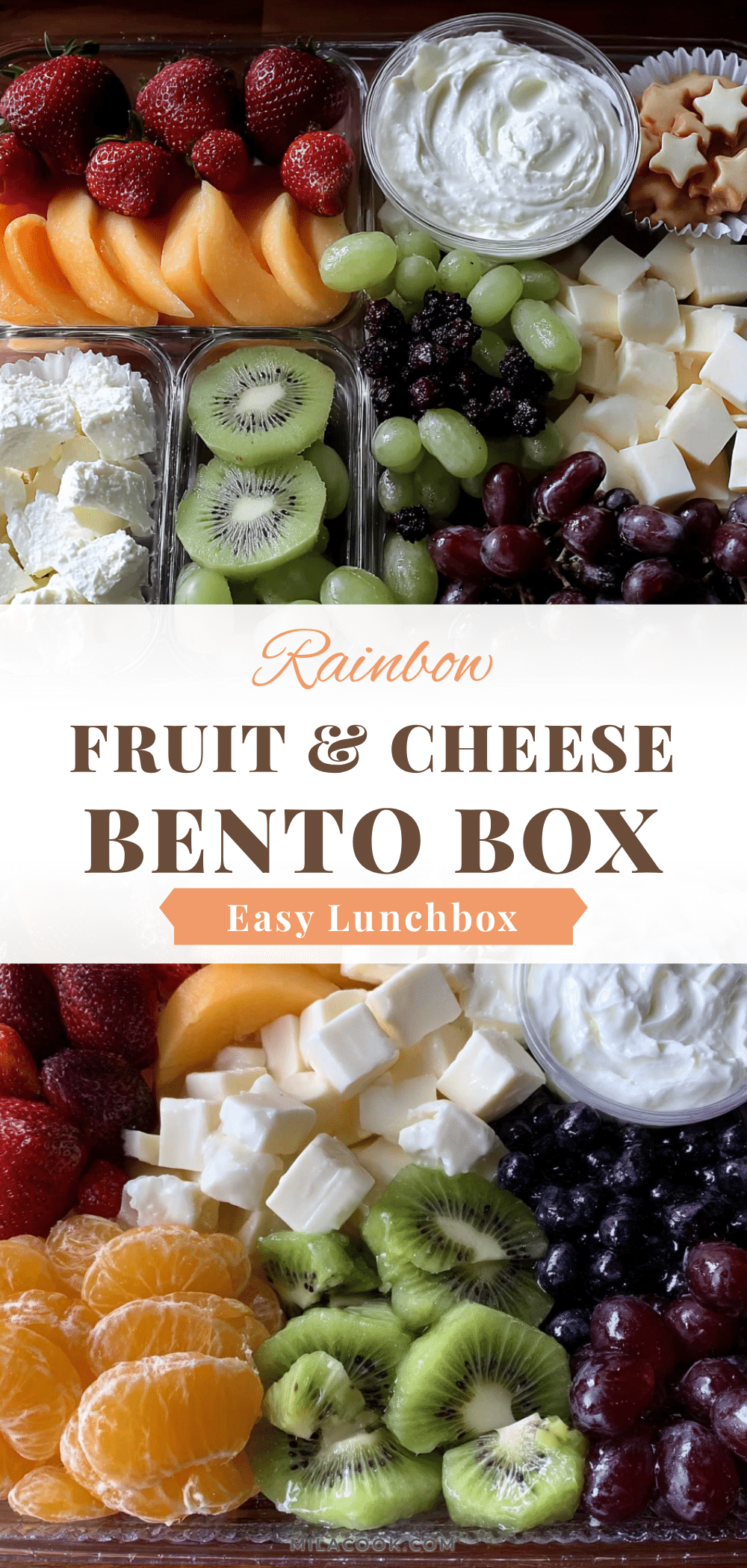 rainbow fruit cheese bento box recipe