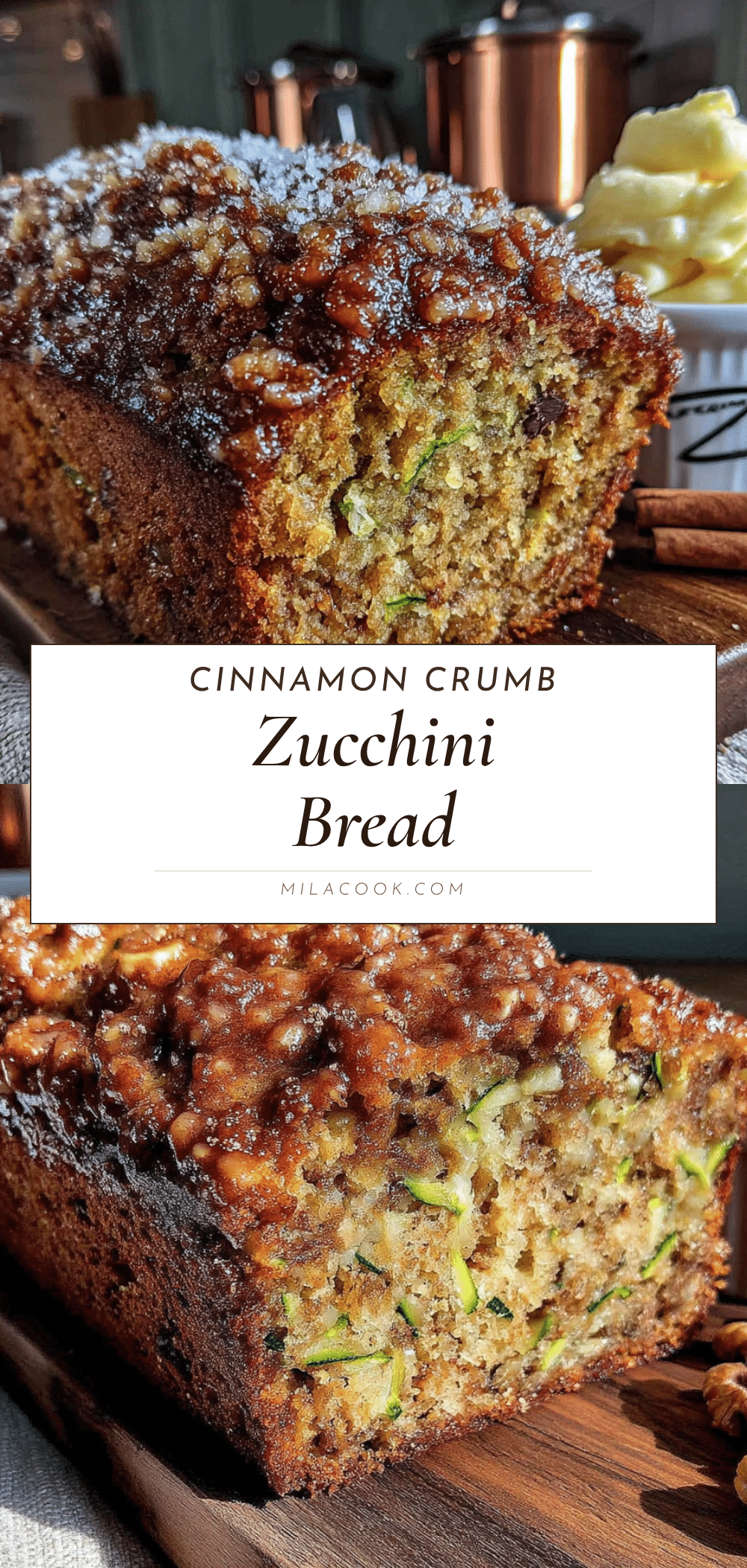 zucchini bread with cinnamon crumb topping recipe
