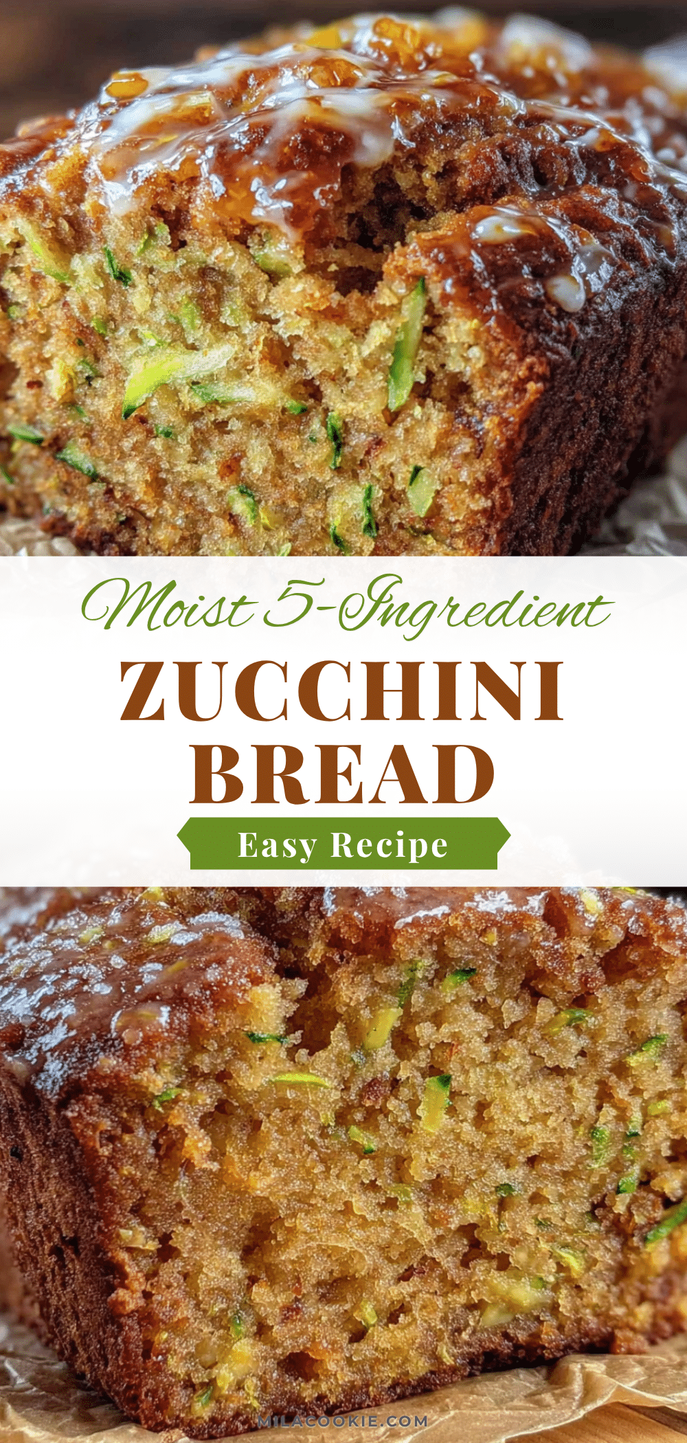 5-Ingredient Zucchini Bread recipe