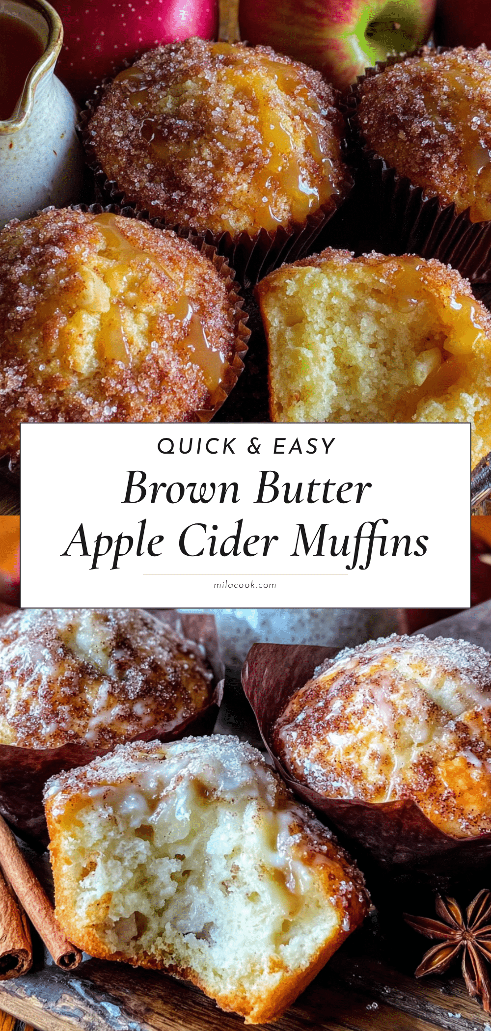 brown butter apple cider muffins recipe
